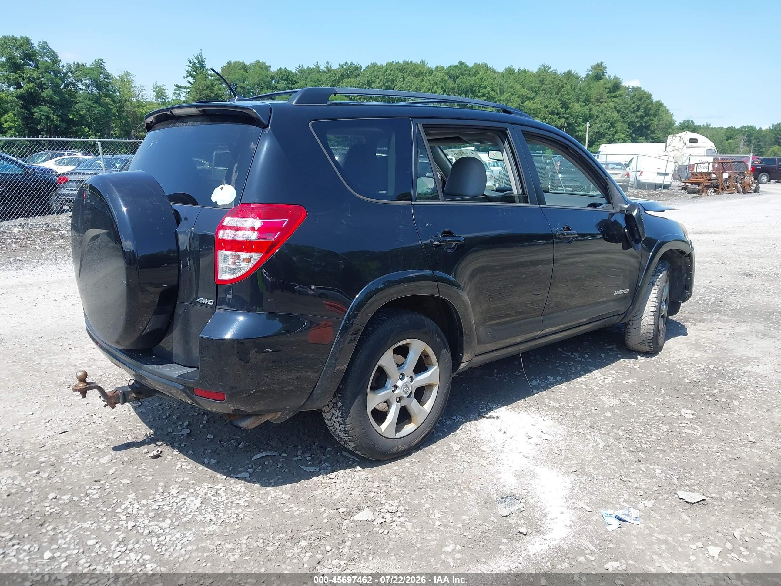 2012 Toyota Rav4 Limited Black vin: 2T3DF4DV9CW193567