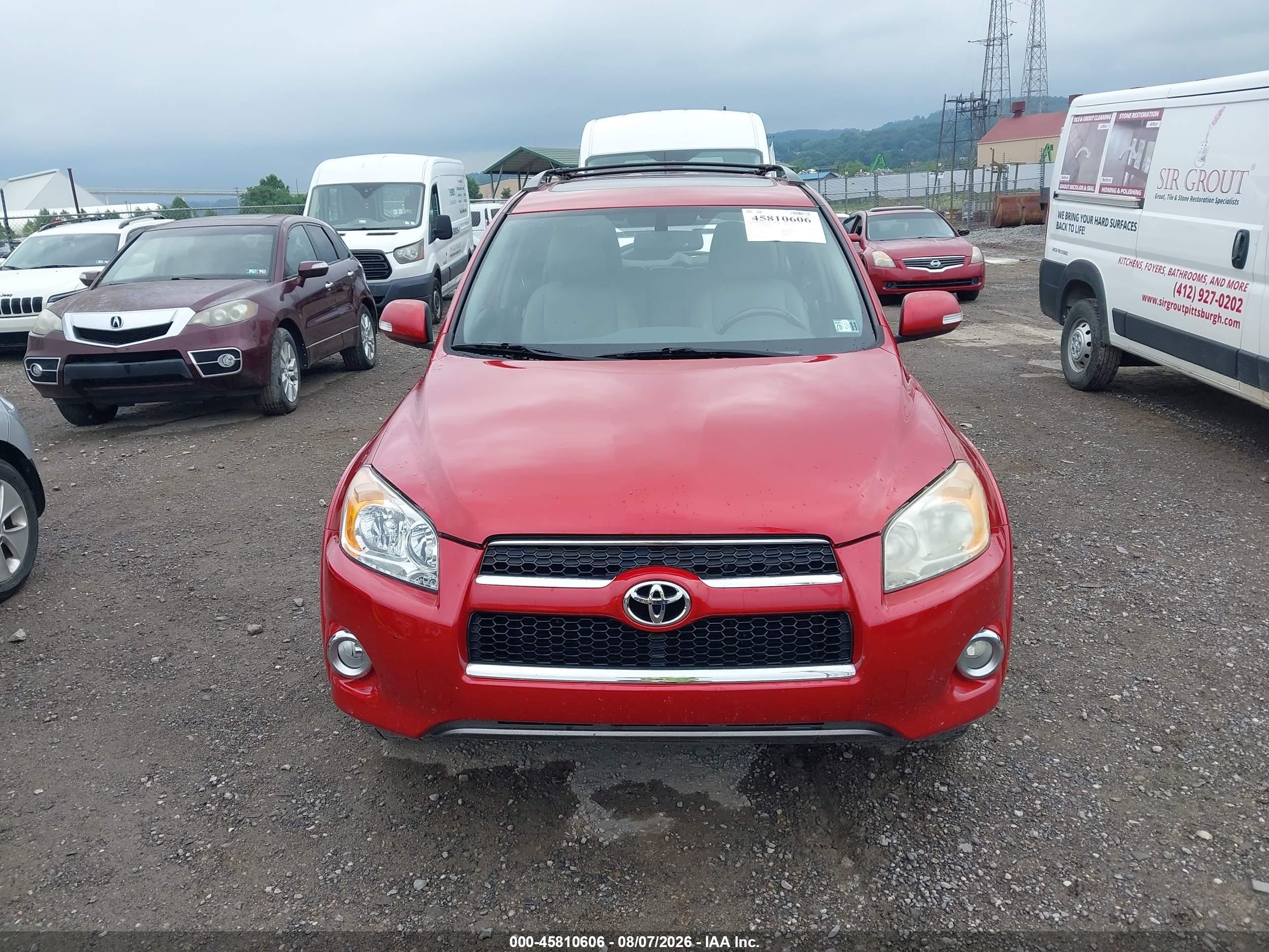 2012 Toyota Rav4 Limited Red vin: 2T3DF4DVXCW246857
