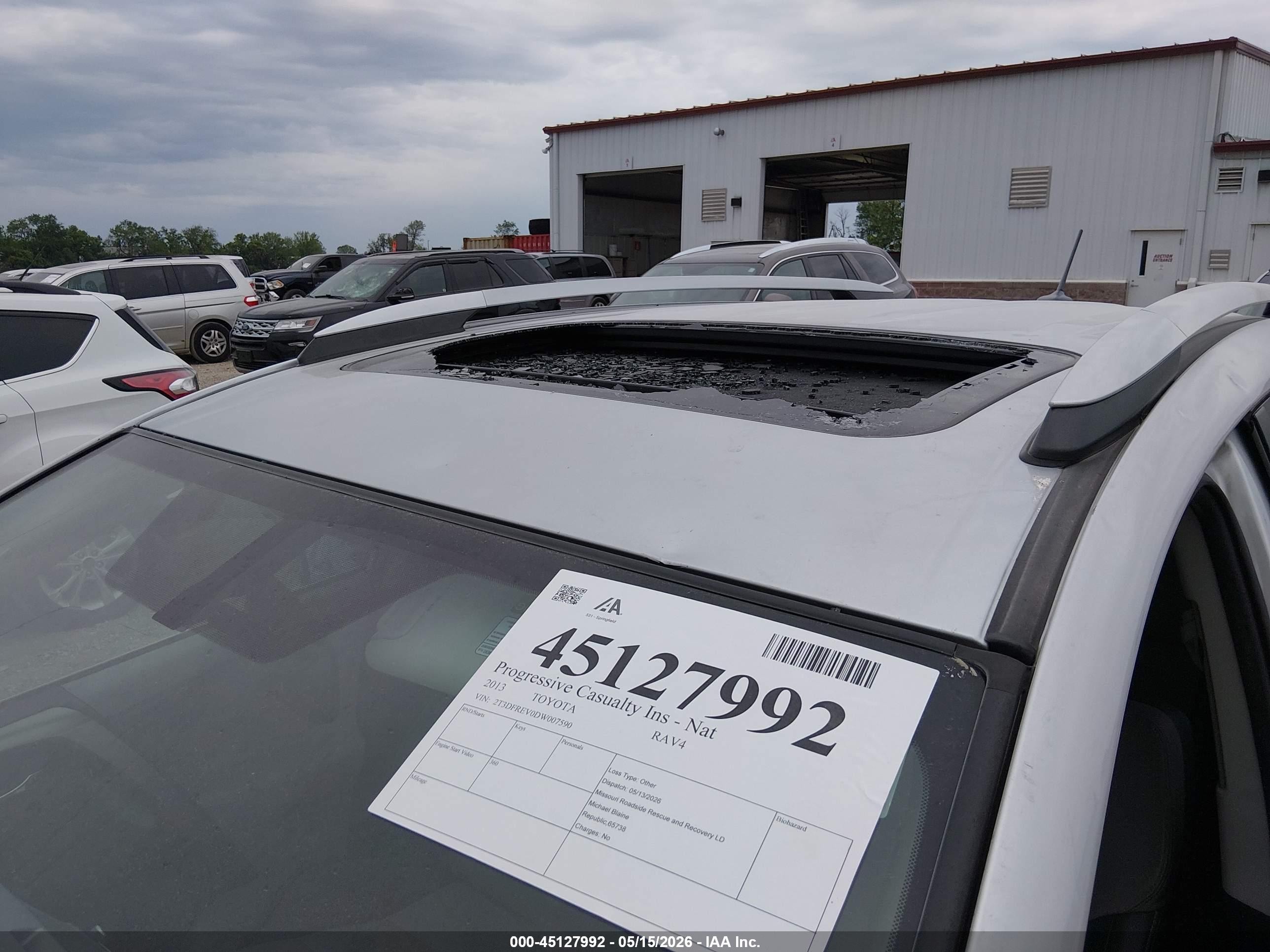 2013 Toyota Rav4 Limited Silver vin: 2T3DFREV0DW007590