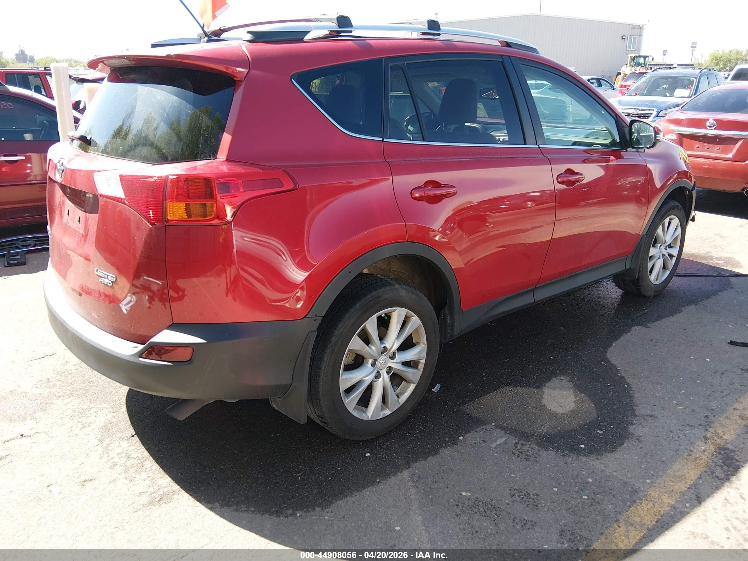 2013 Toyota Rav4 Limited Burgundy vin: 2T3DFREV0DW014393