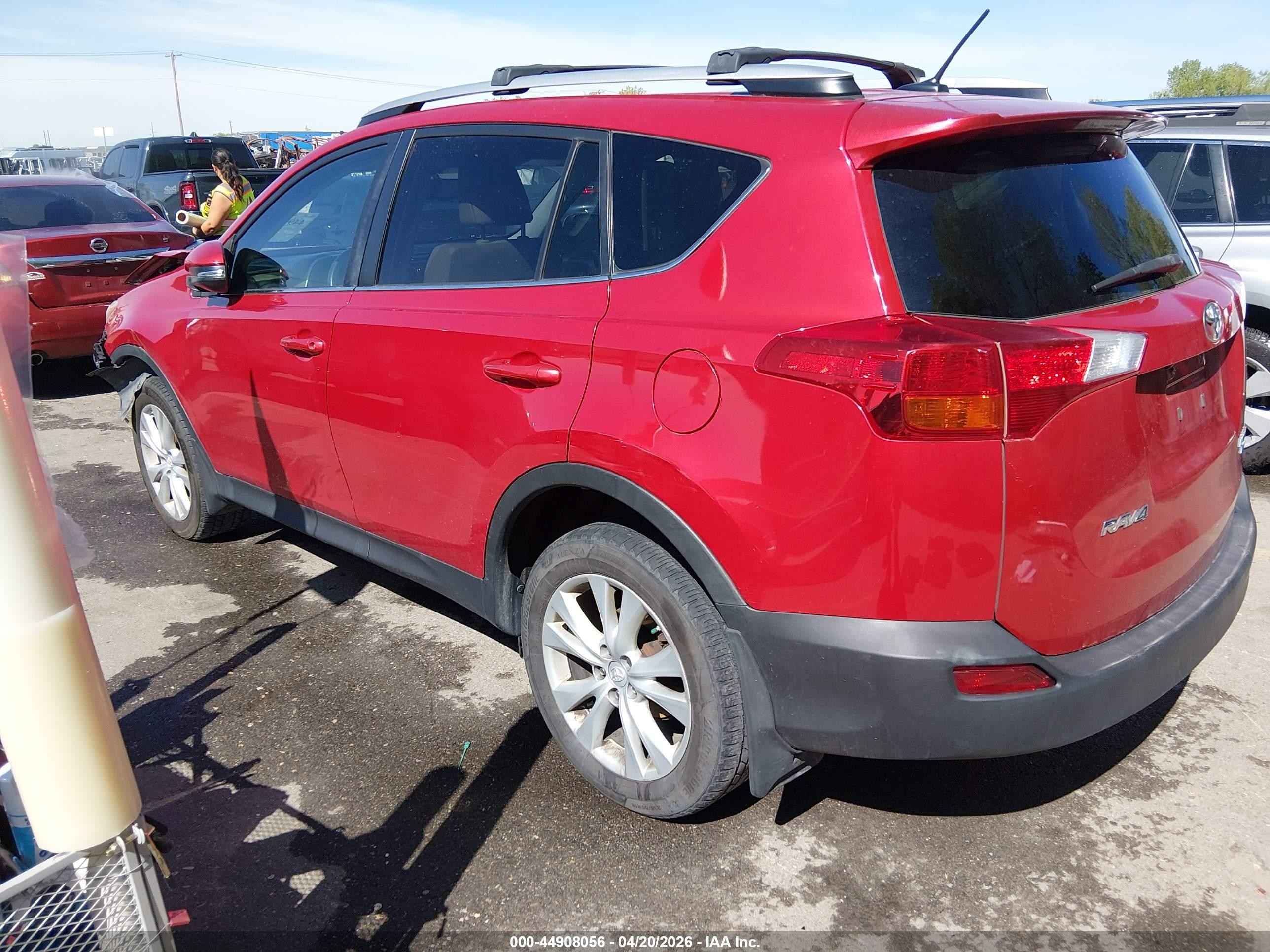 2013 Toyota Rav4 Limited Burgundy vin: 2T3DFREV0DW014393