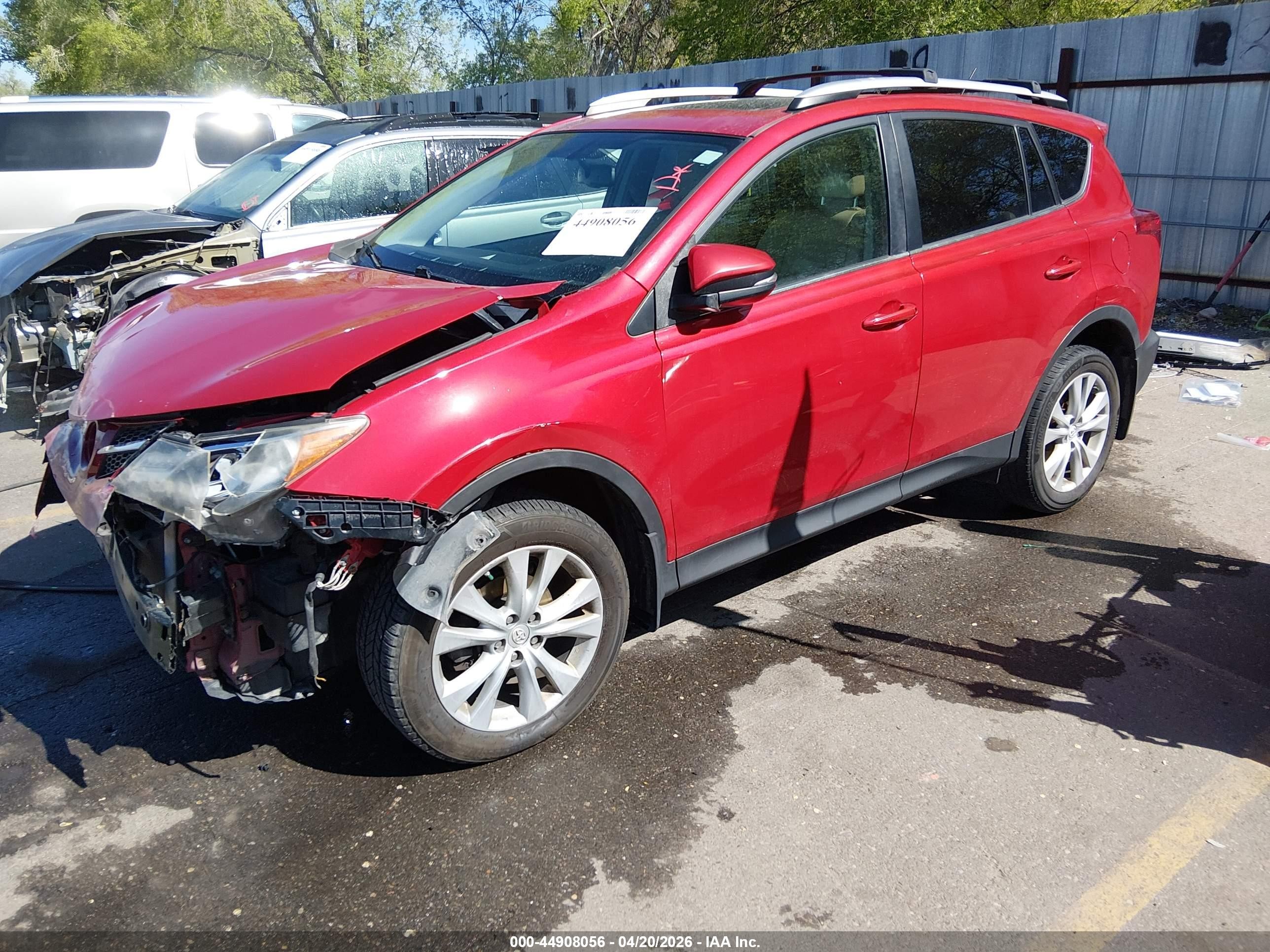 2013 Toyota Rav4 Limited Burgundy vin: 2T3DFREV0DW014393