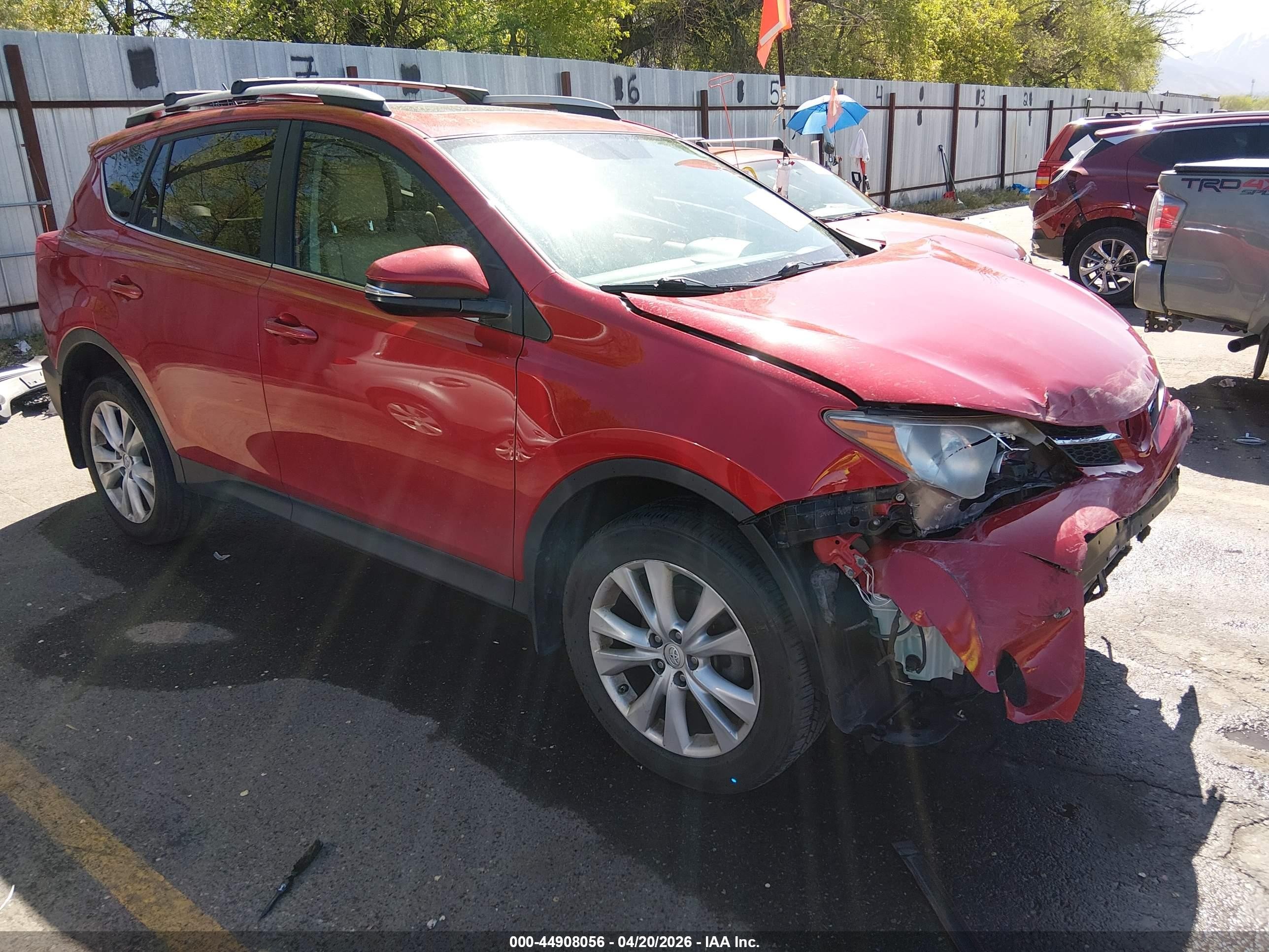 2013 Toyota Rav4 Limited Burgundy vin: 2T3DFREV0DW014393
