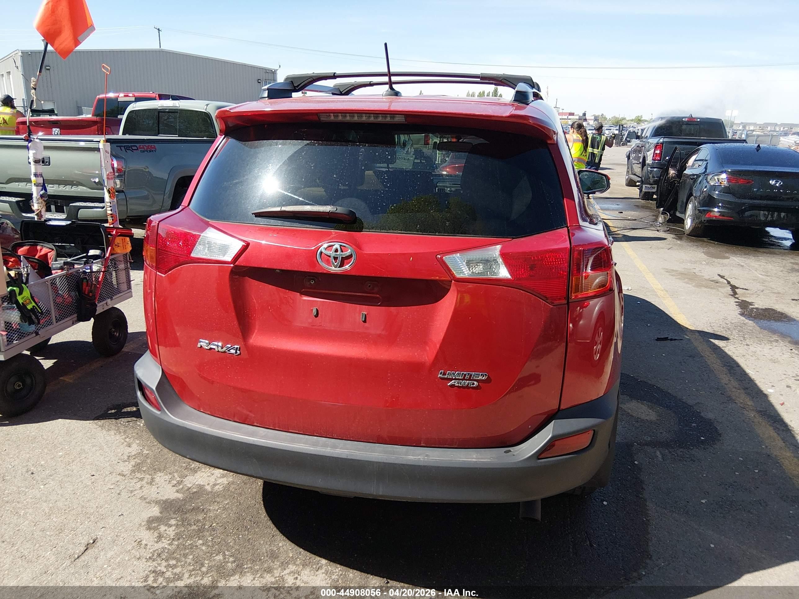 2013 Toyota Rav4 Limited Burgundy vin: 2T3DFREV0DW014393