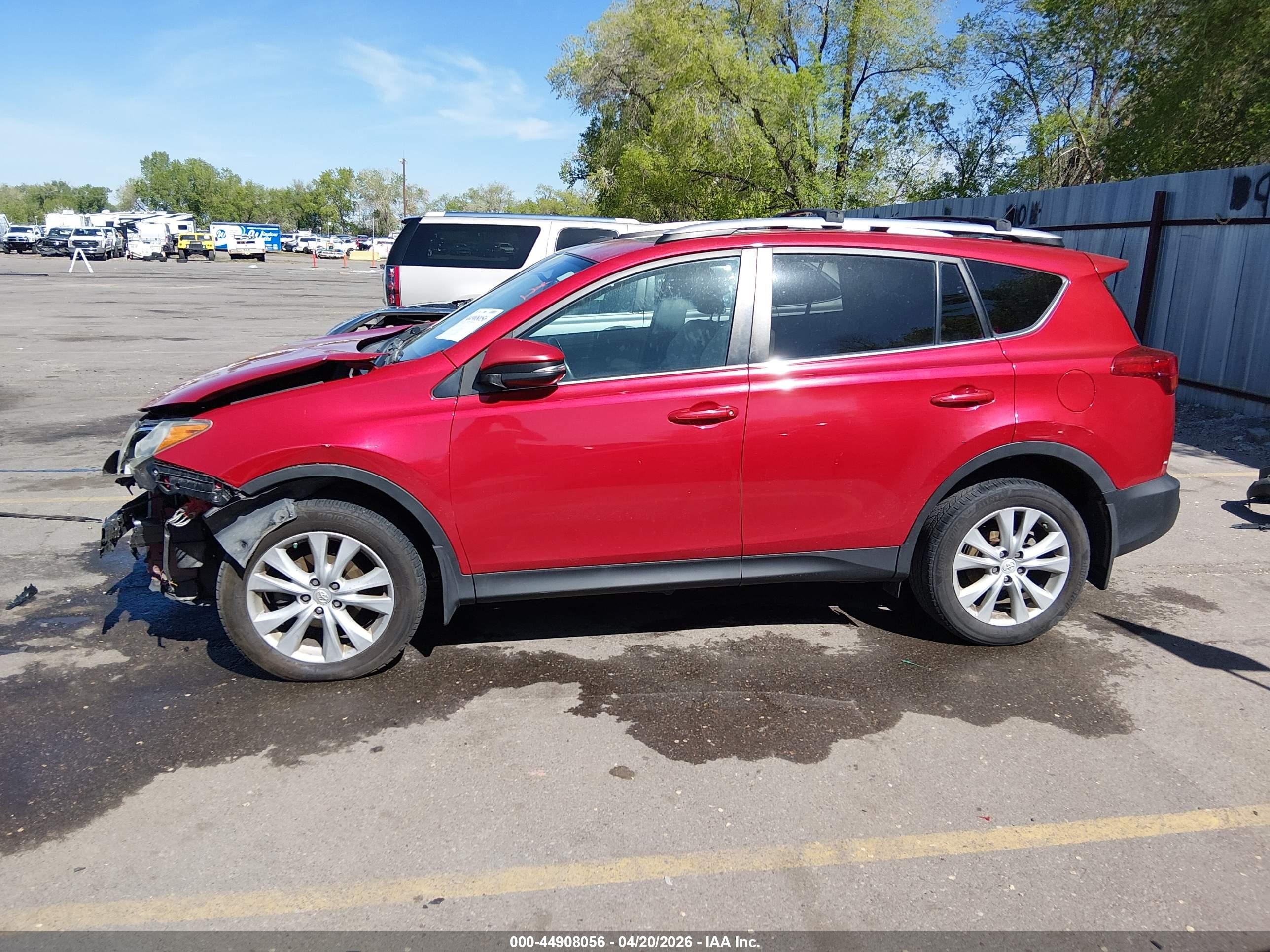 2013 Toyota Rav4 Limited Burgundy vin: 2T3DFREV0DW014393