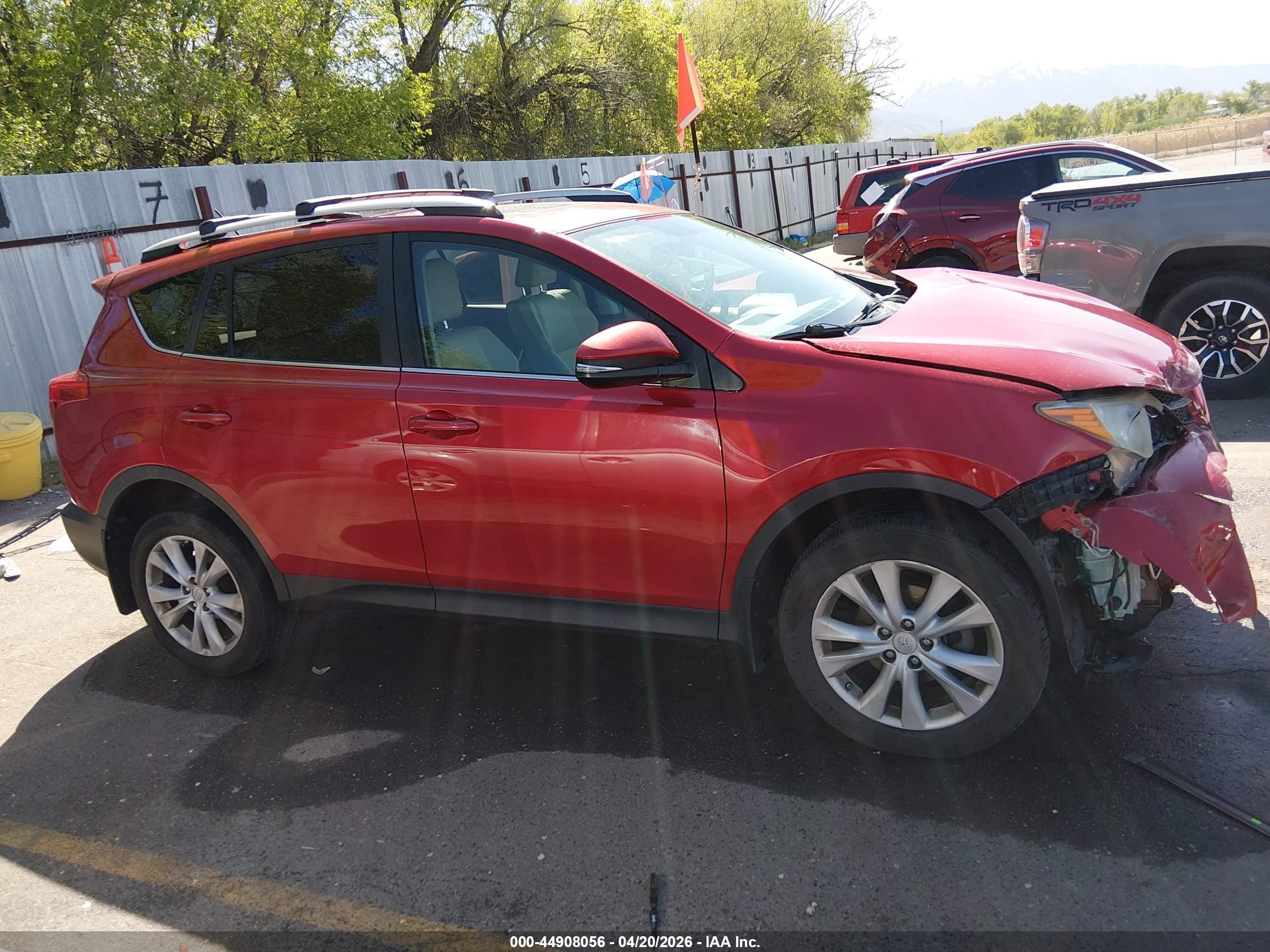2013 Toyota Rav4 Limited Burgundy vin: 2T3DFREV0DW014393