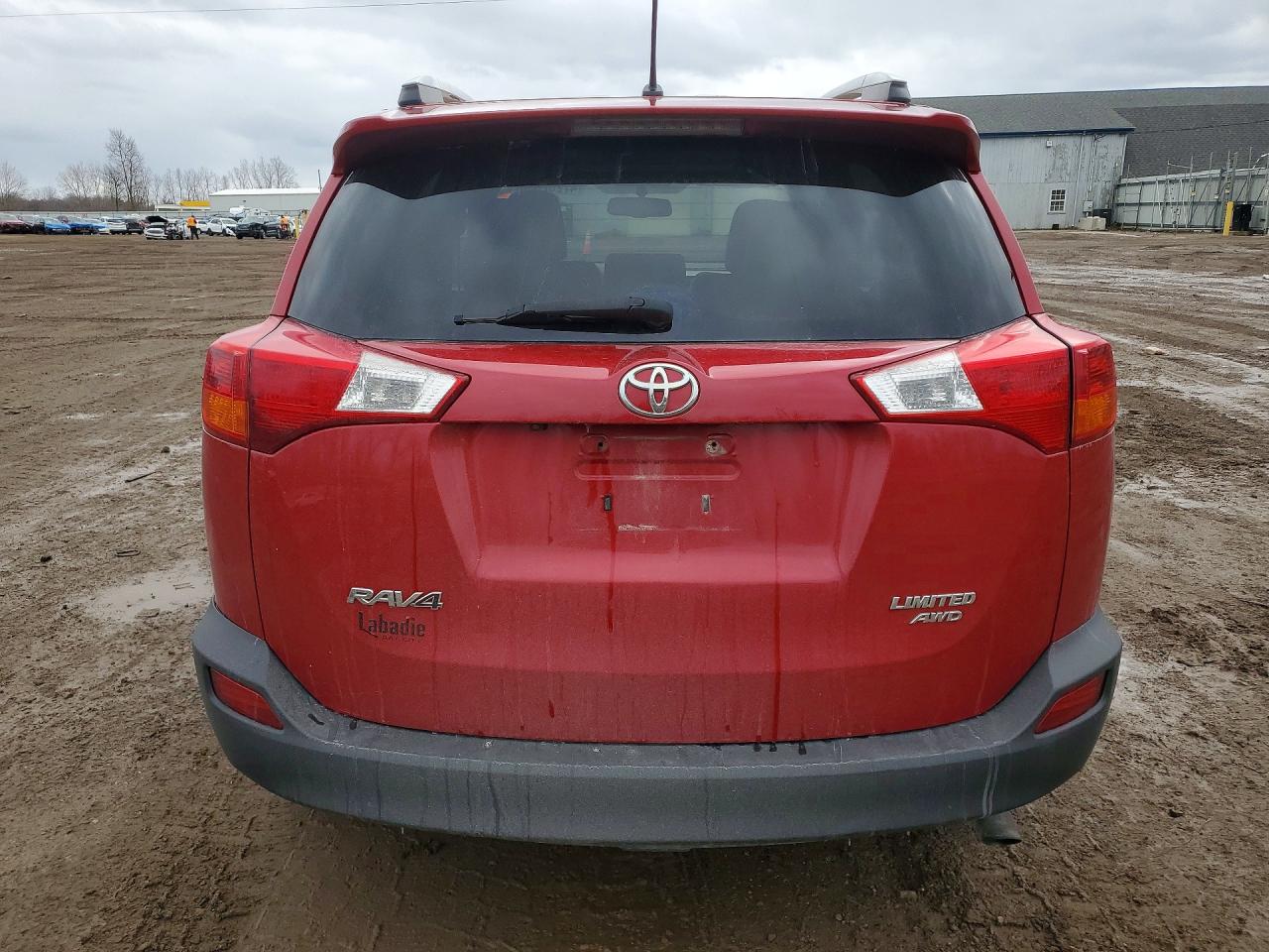 2013 Toyota Rav4 Limited Red vin: 2T3DFREV0DW121962