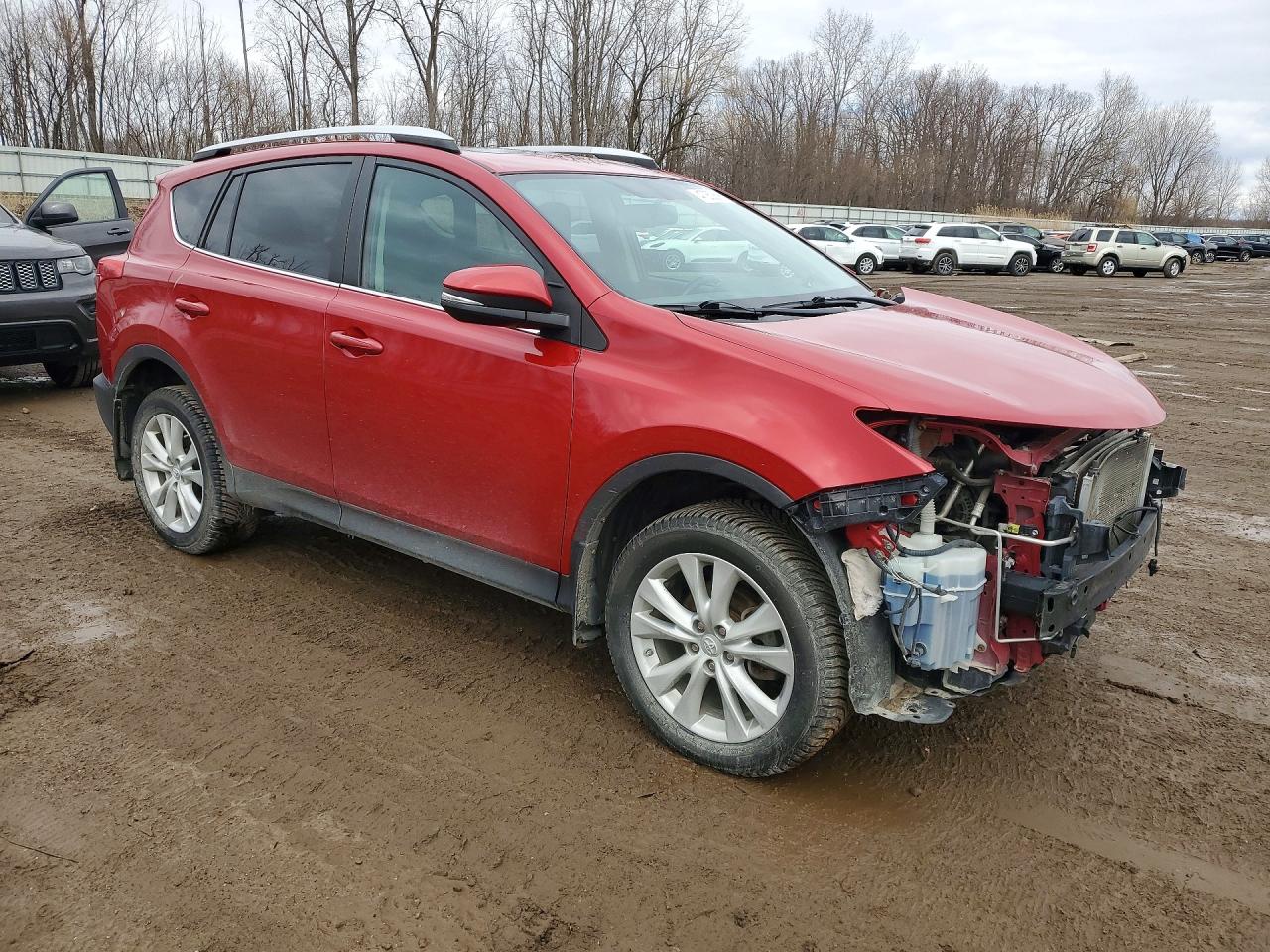 2013 Toyota Rav4 Limited Red vin: 2T3DFREV0DW121962