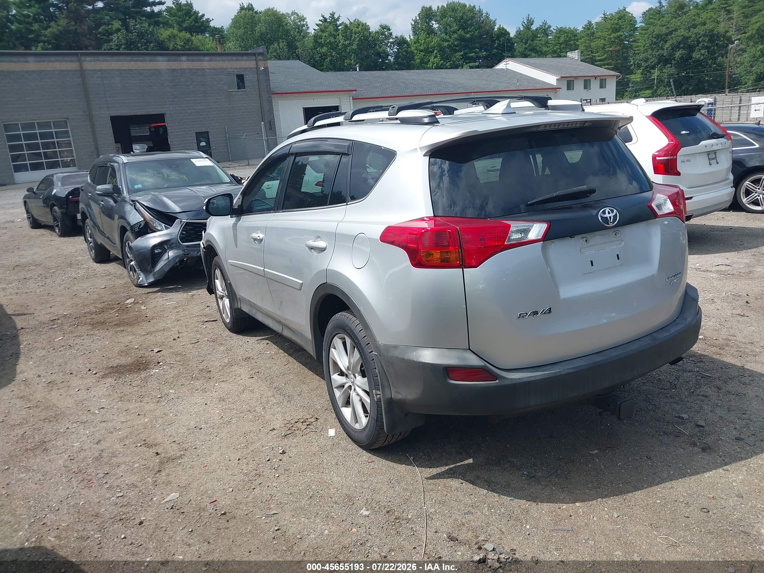 2014 Toyota Rav4 Limited Silver vin: 2T3DFREV0EW175571