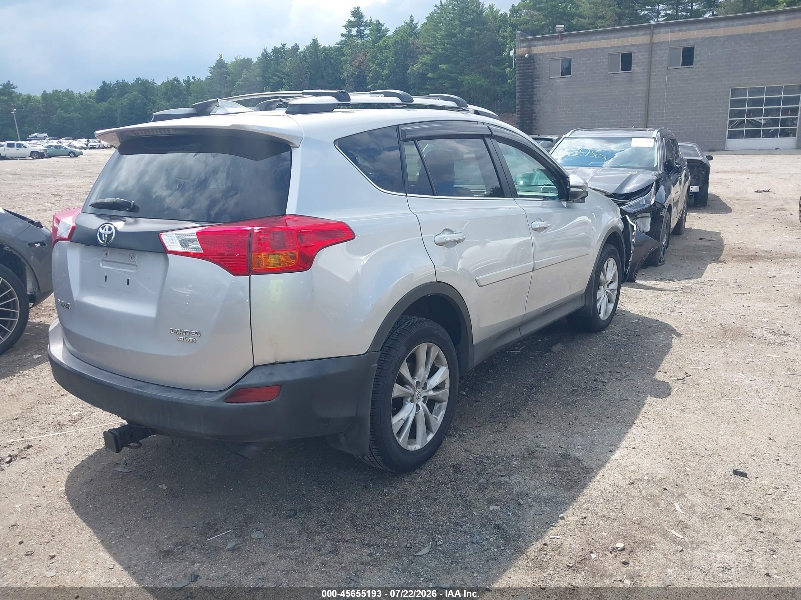 2014 Toyota Rav4 Limited Silver vin: 2T3DFREV0EW175571