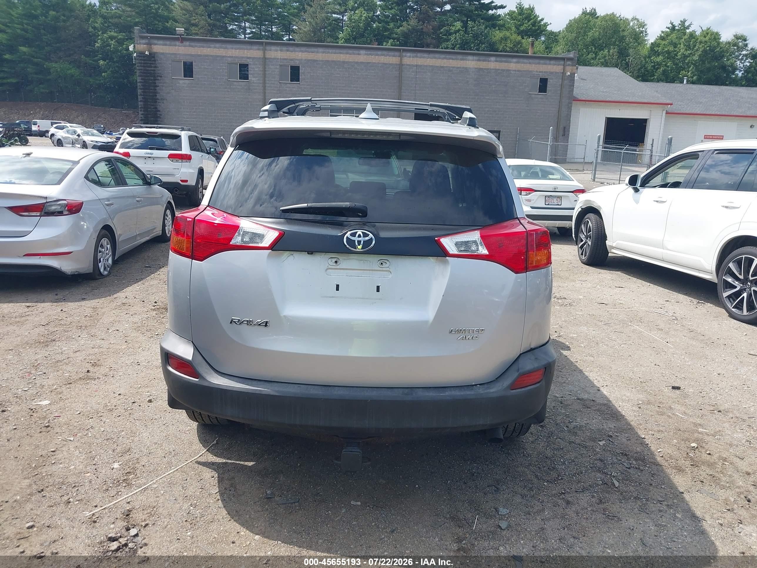 2014 Toyota Rav4 Limited Silver vin: 2T3DFREV0EW175571