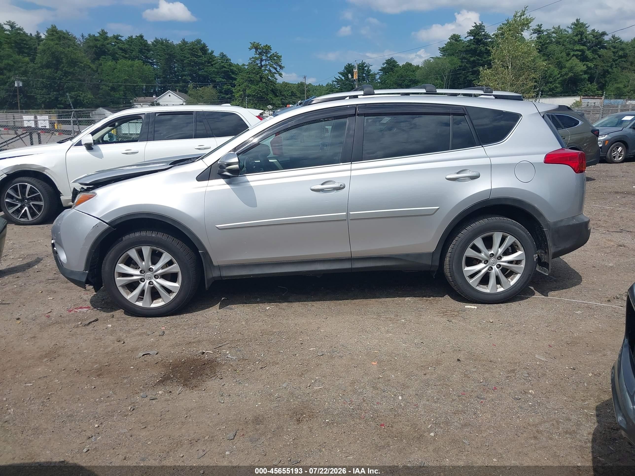 2014 Toyota Rav4 Limited Silver vin: 2T3DFREV0EW175571