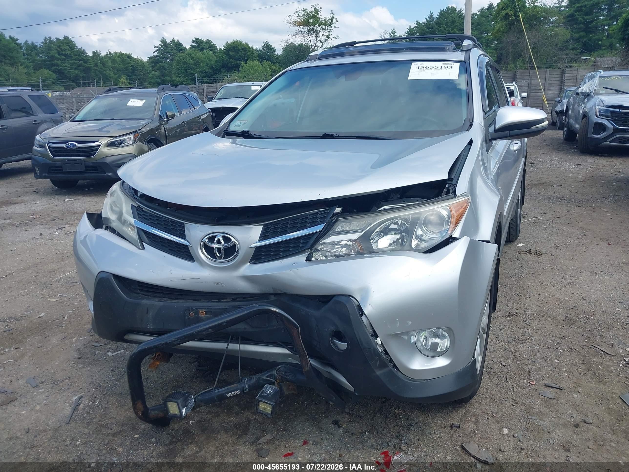 2014 Toyota Rav4 Limited Silver vin: 2T3DFREV0EW175571