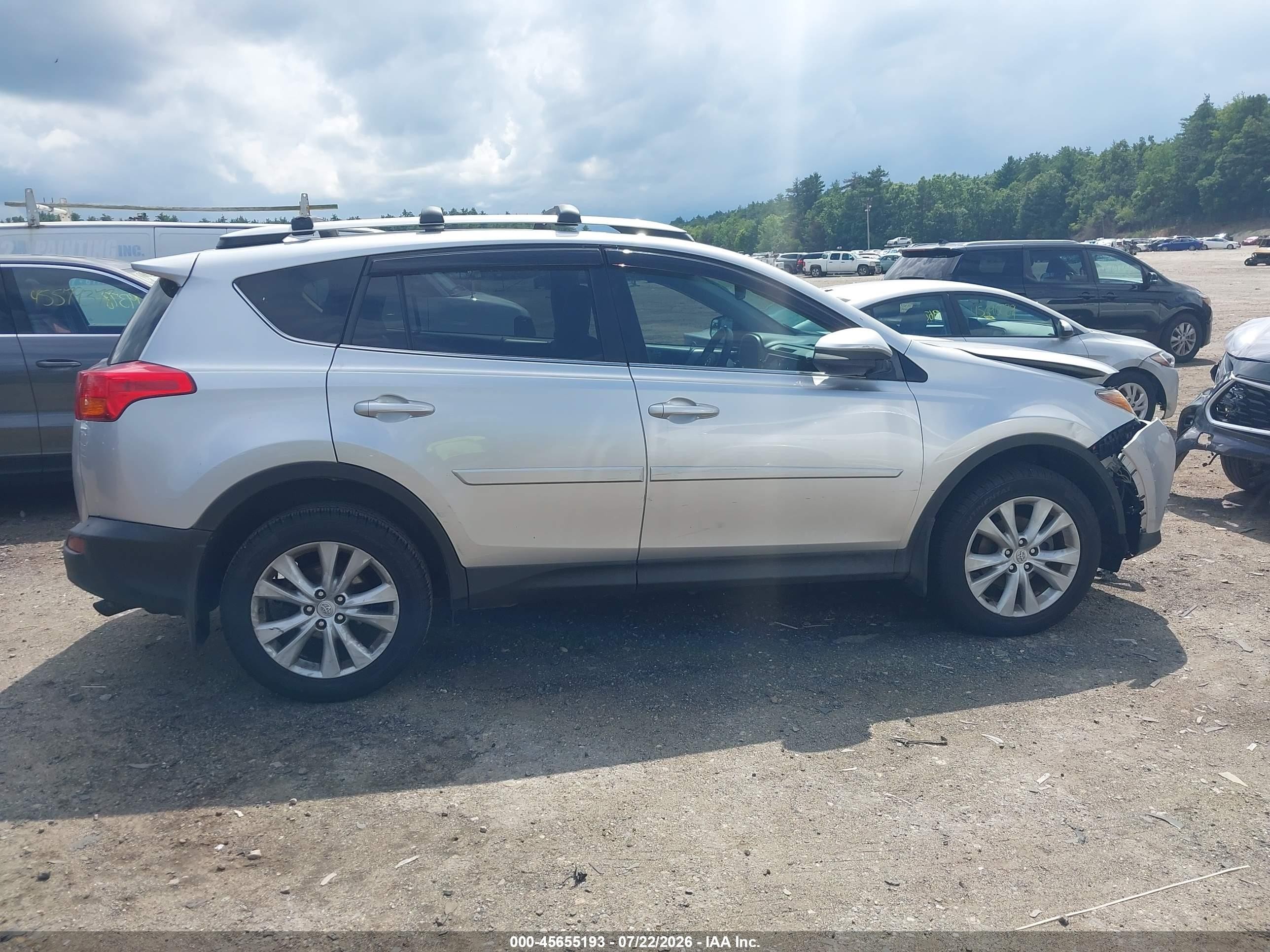 2014 Toyota Rav4 Limited Silver vin: 2T3DFREV0EW175571