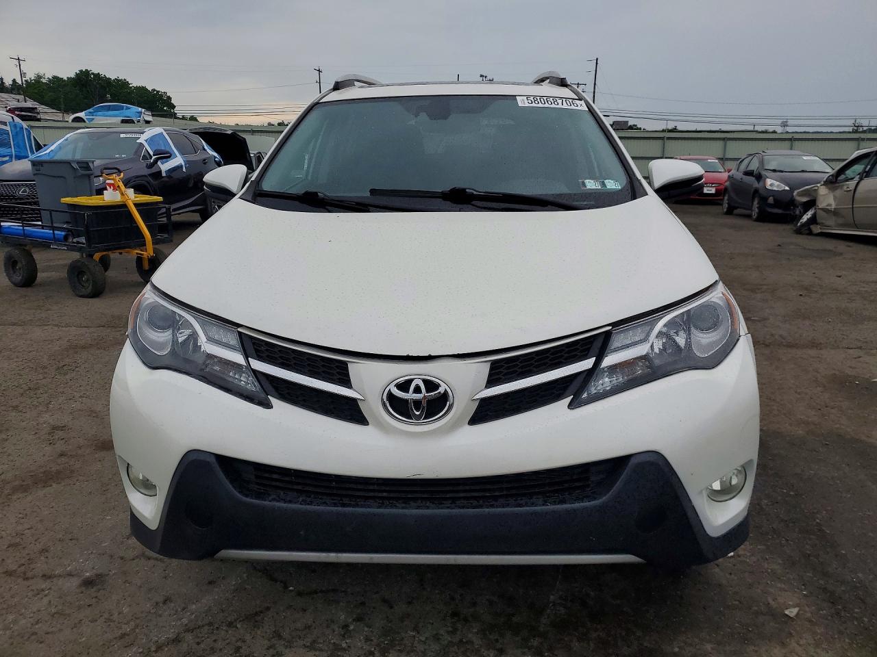 2014 Toyota Rav4 Limited White vin: 2T3DFREV0EW199093