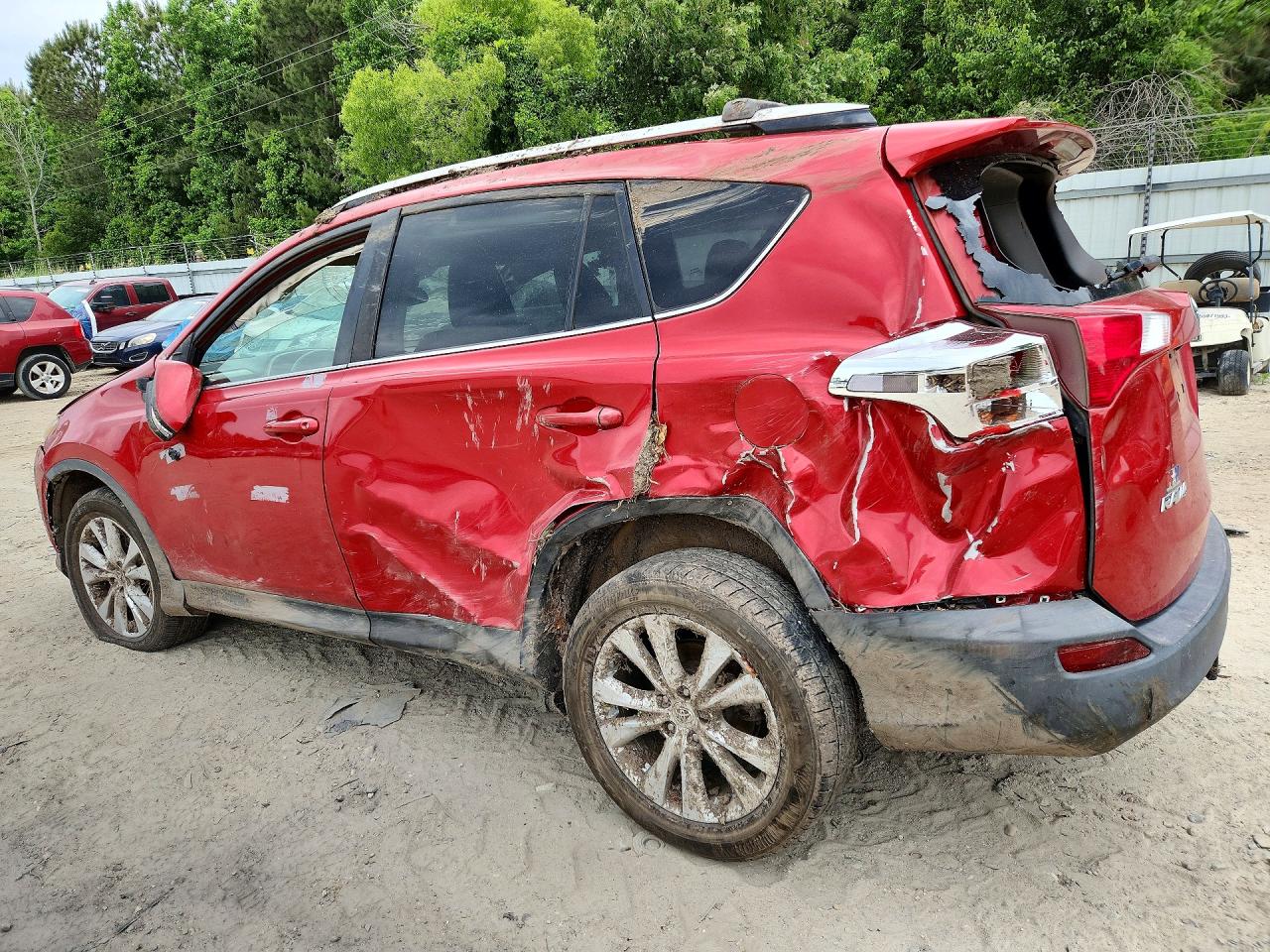 2015 Toyota Rav4 Limited Красный vin: 2T3DFREV0FW231655