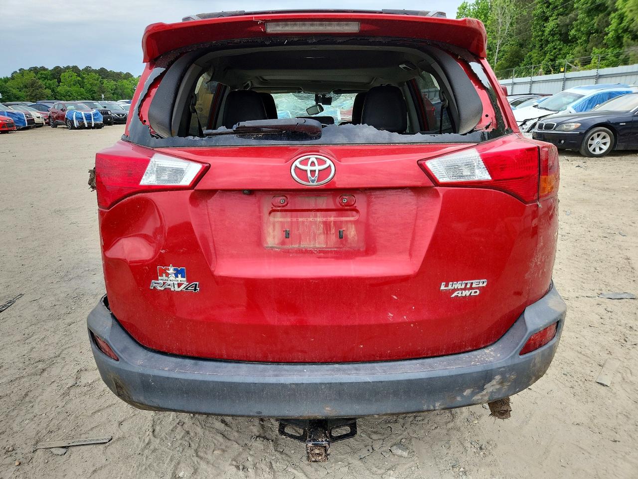 2015 Toyota Rav4 Limited Красный vin: 2T3DFREV0FW231655