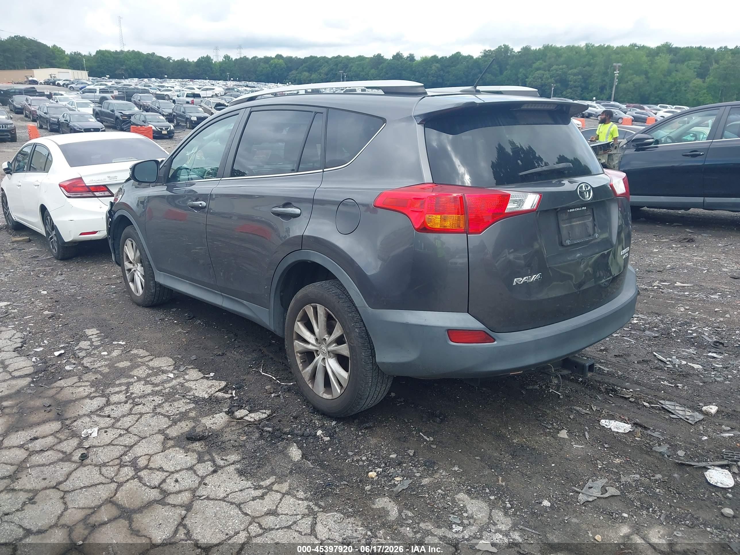 2015 Toyota Rav4 Limited Gray vin: 2T3DFREV0FW285702