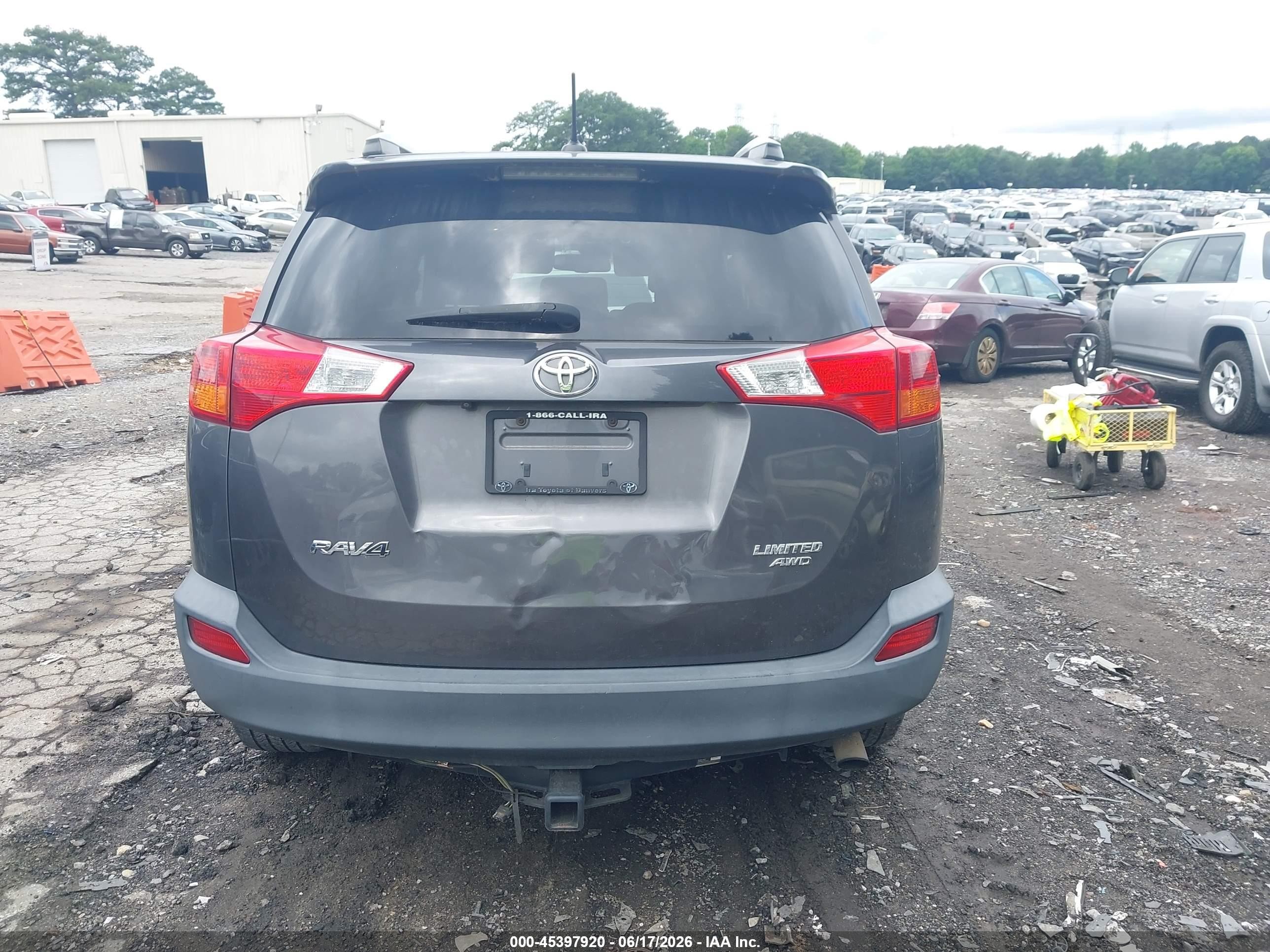 2015 Toyota Rav4 Limited Gray vin: 2T3DFREV0FW285702