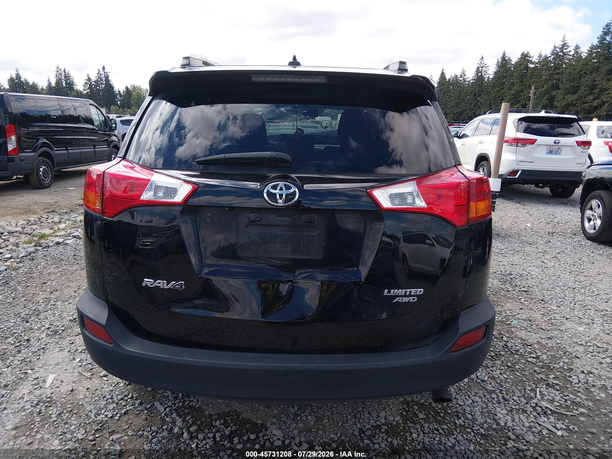 2015 Toyota Rav4 Limited Black vin: 2T3DFREV0FW303129