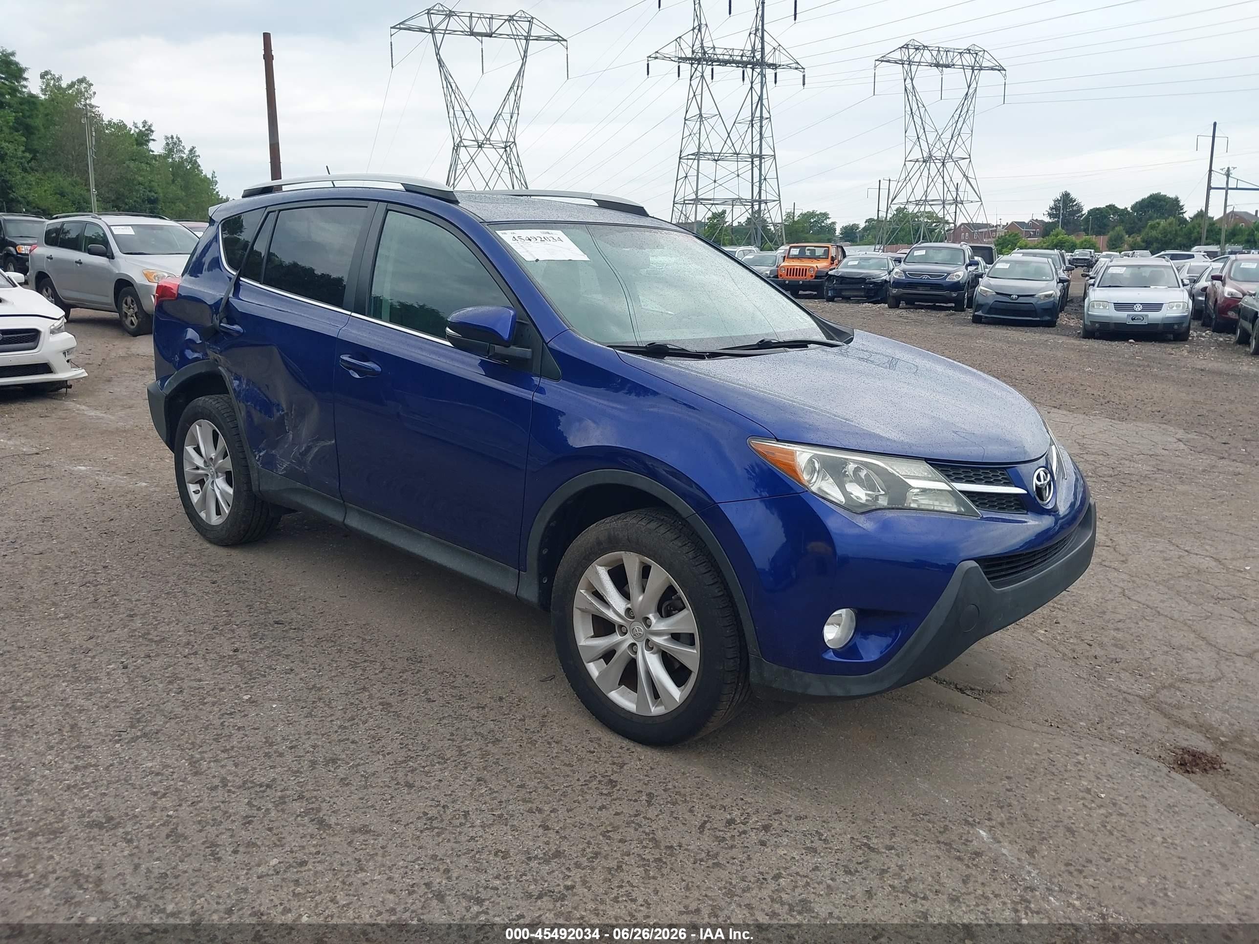 2015 Toyota Rav4 Limited Blue vin: 2T3DFREV0FW356784