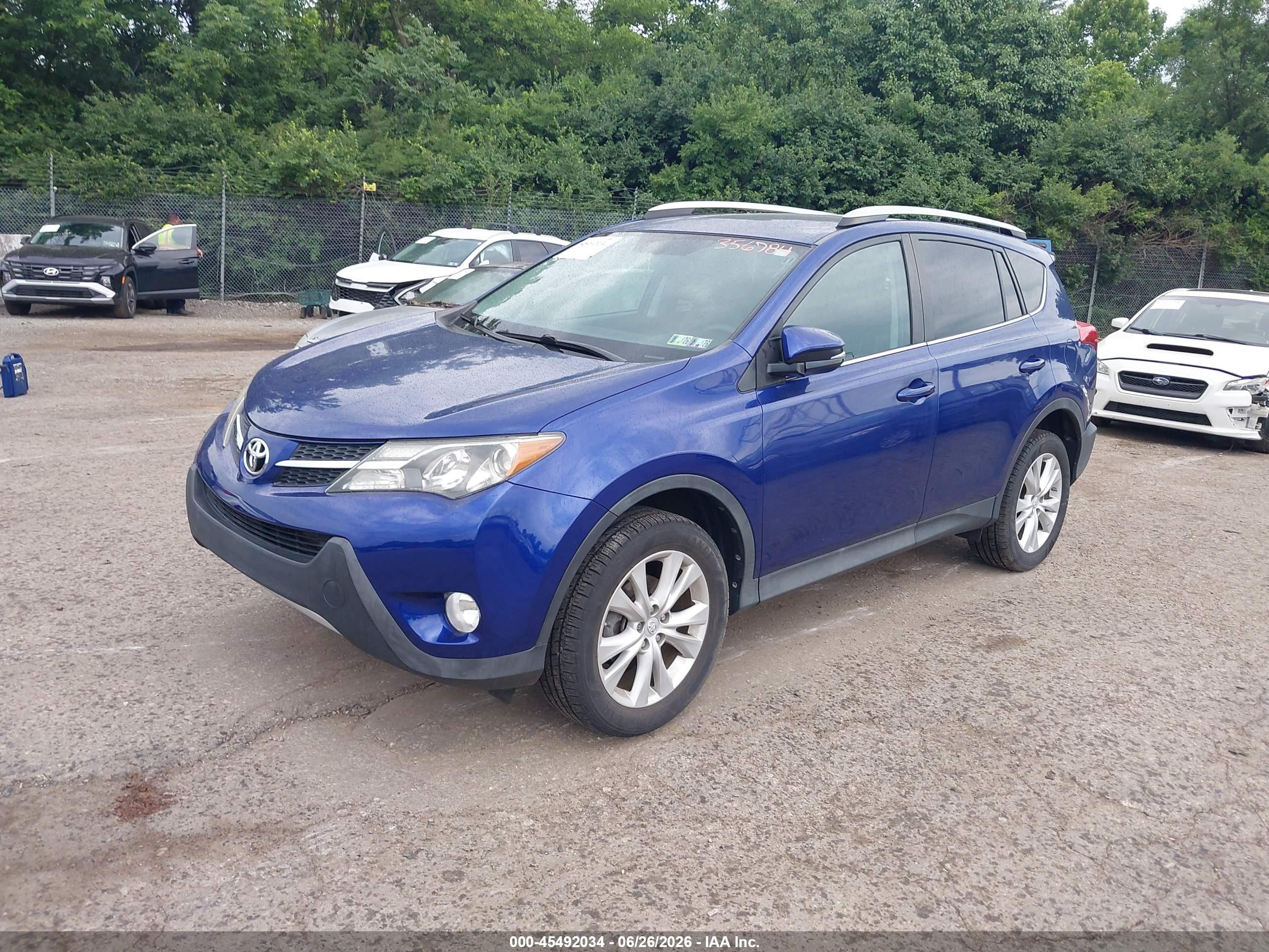 2015 Toyota Rav4 Limited Blue vin: 2T3DFREV0FW356784