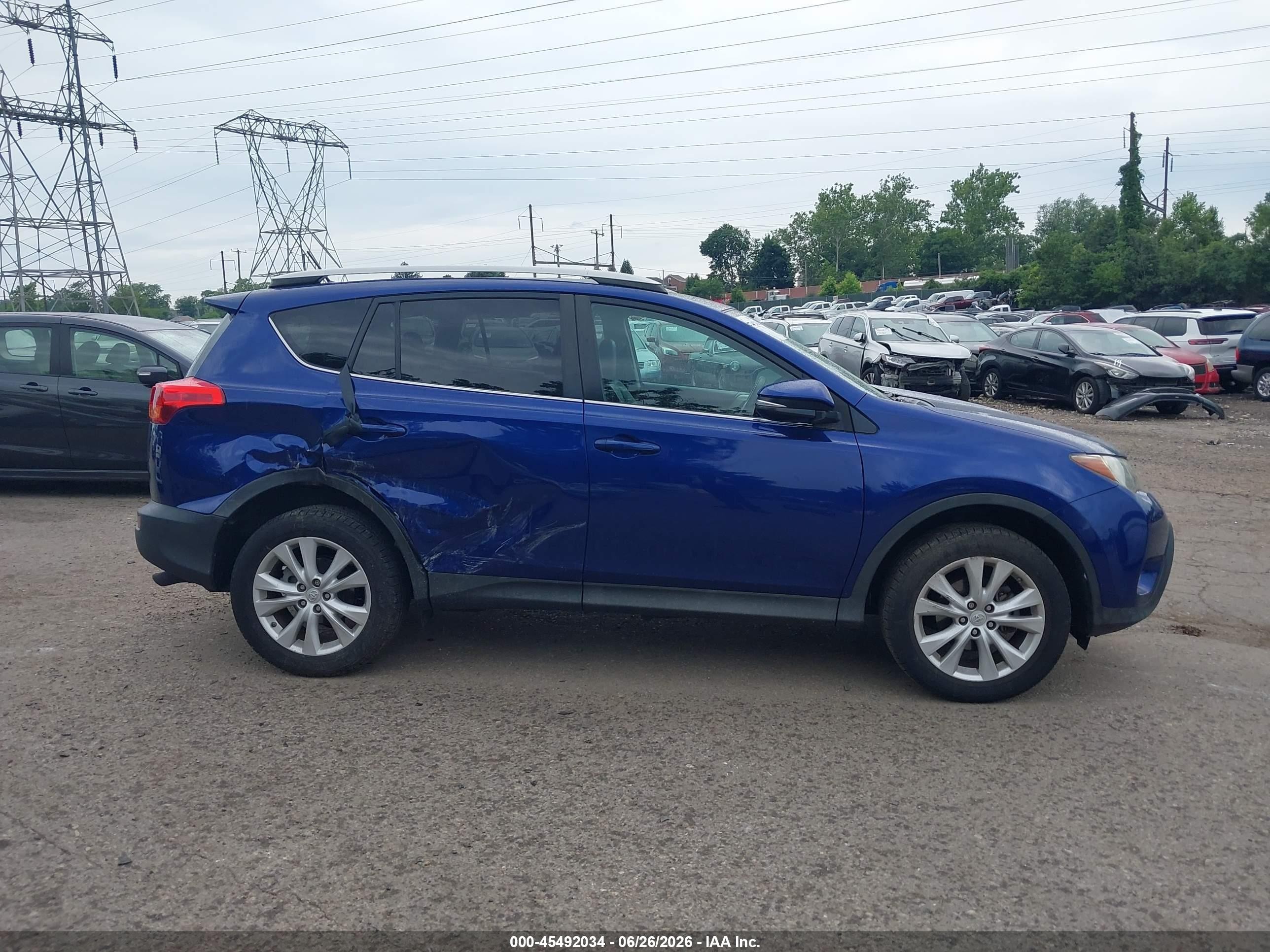 2015 Toyota Rav4 Limited Blue vin: 2T3DFREV0FW356784
