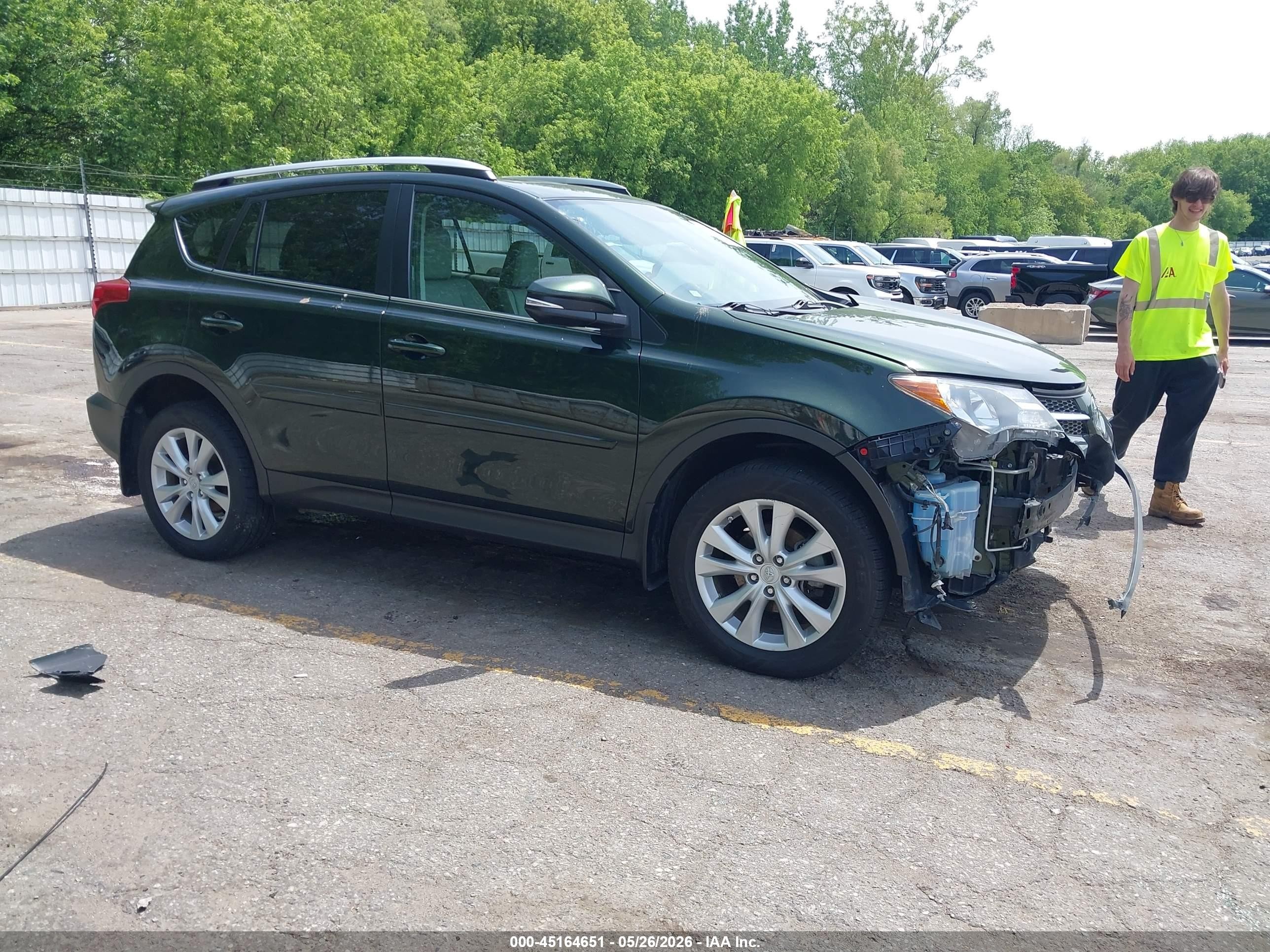 2013 Toyota Rav4 Limited Green vin: 2T3DFREV1DW057057