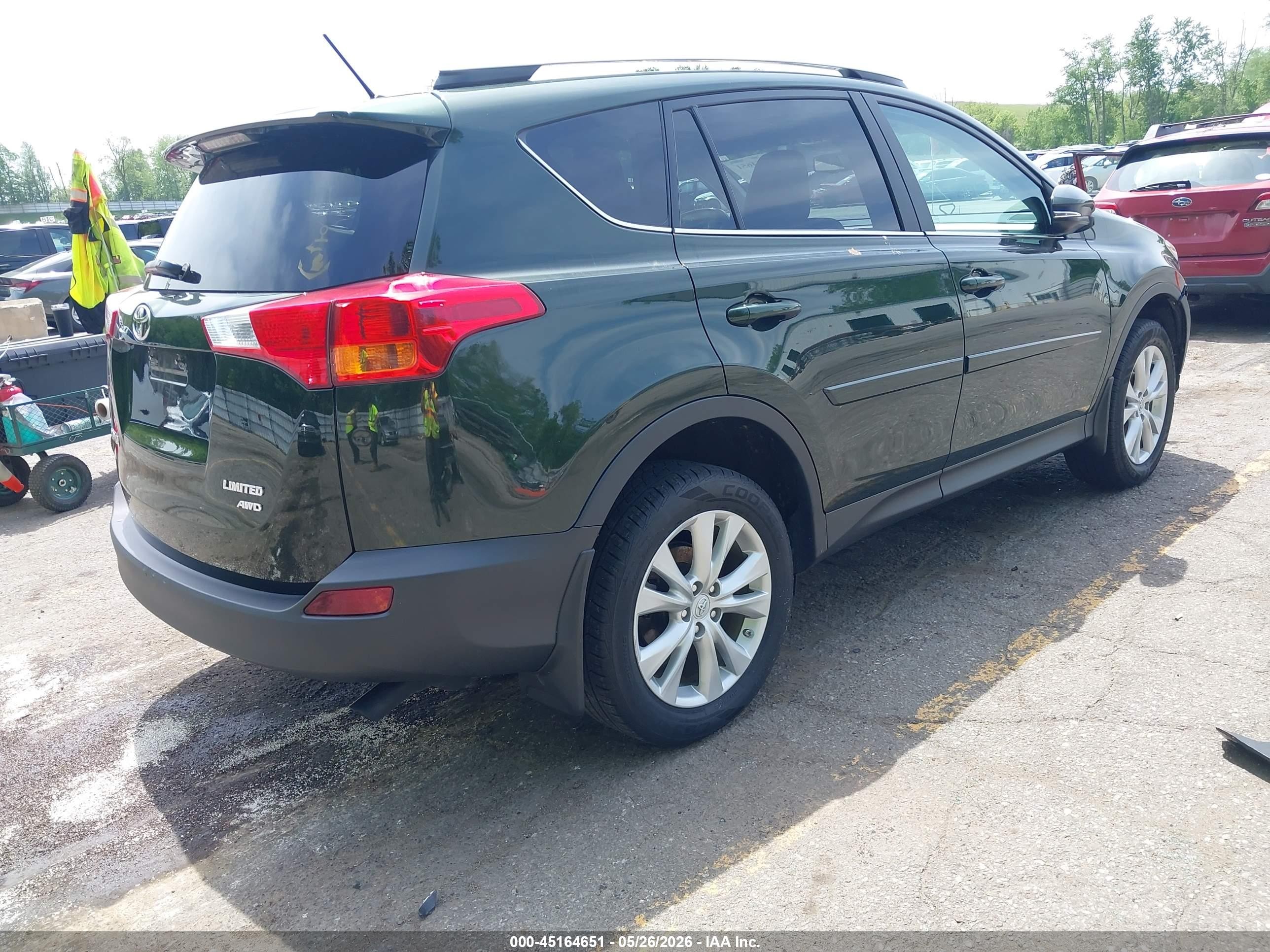 2013 Toyota Rav4 Limited Green vin: 2T3DFREV1DW057057