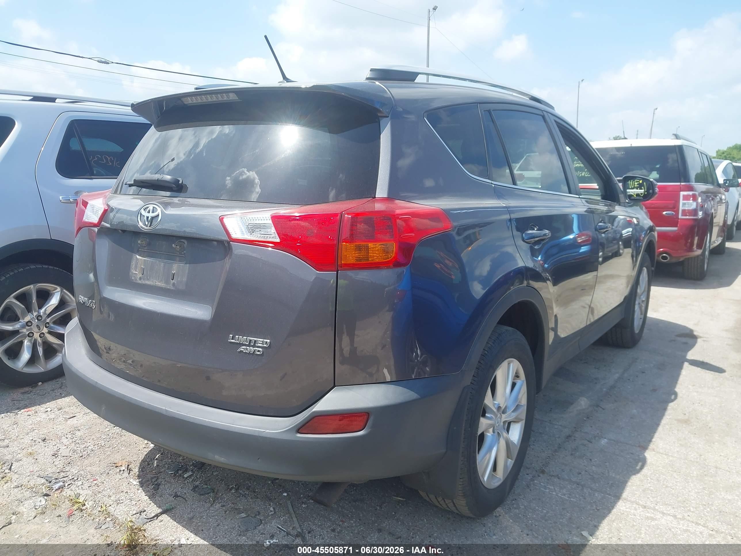 2013 Toyota Rav4 Limited Gray vin: 2T3DFREV1DW084422