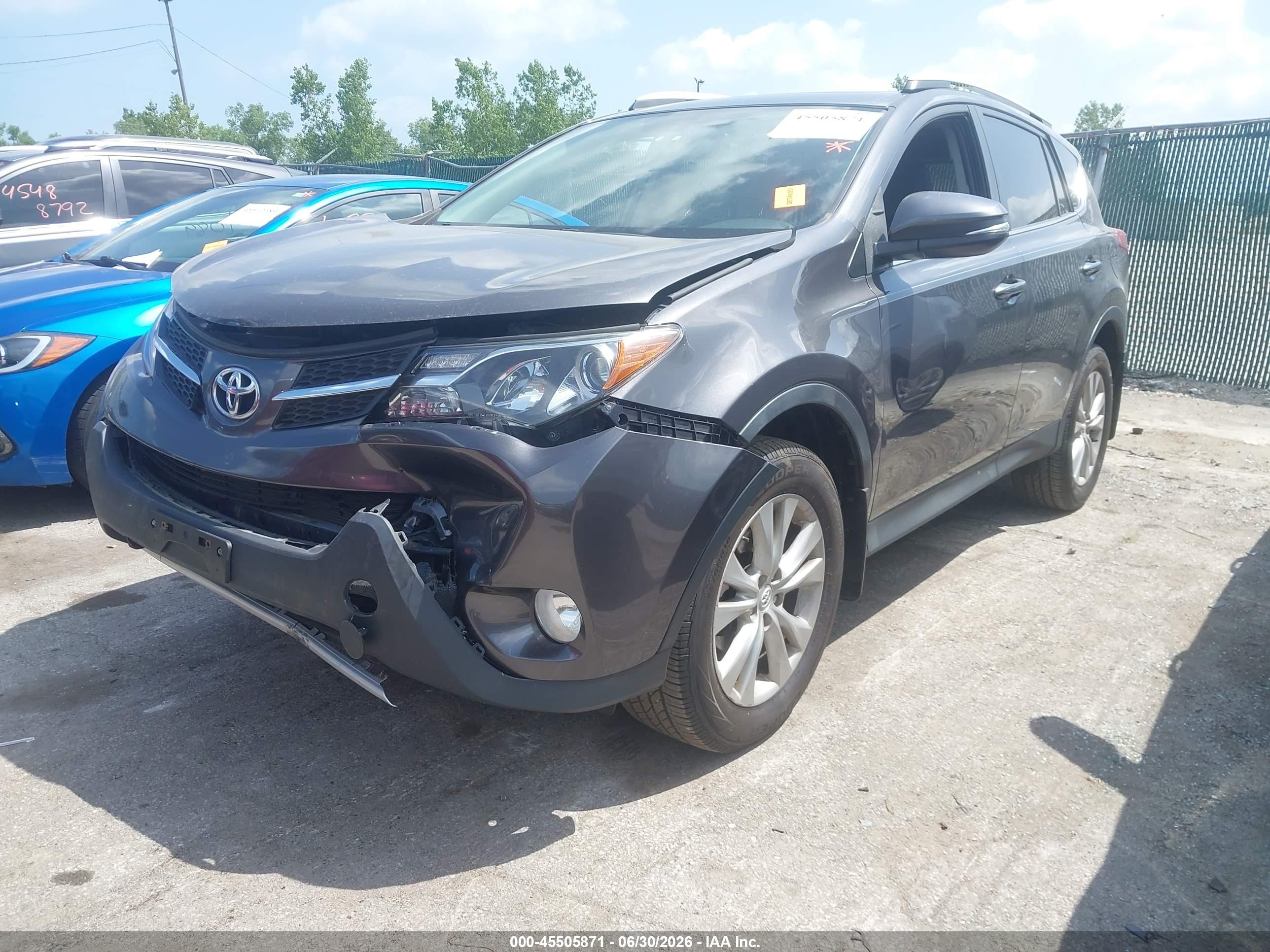 2013 Toyota Rav4 Limited Gray vin: 2T3DFREV1DW084422