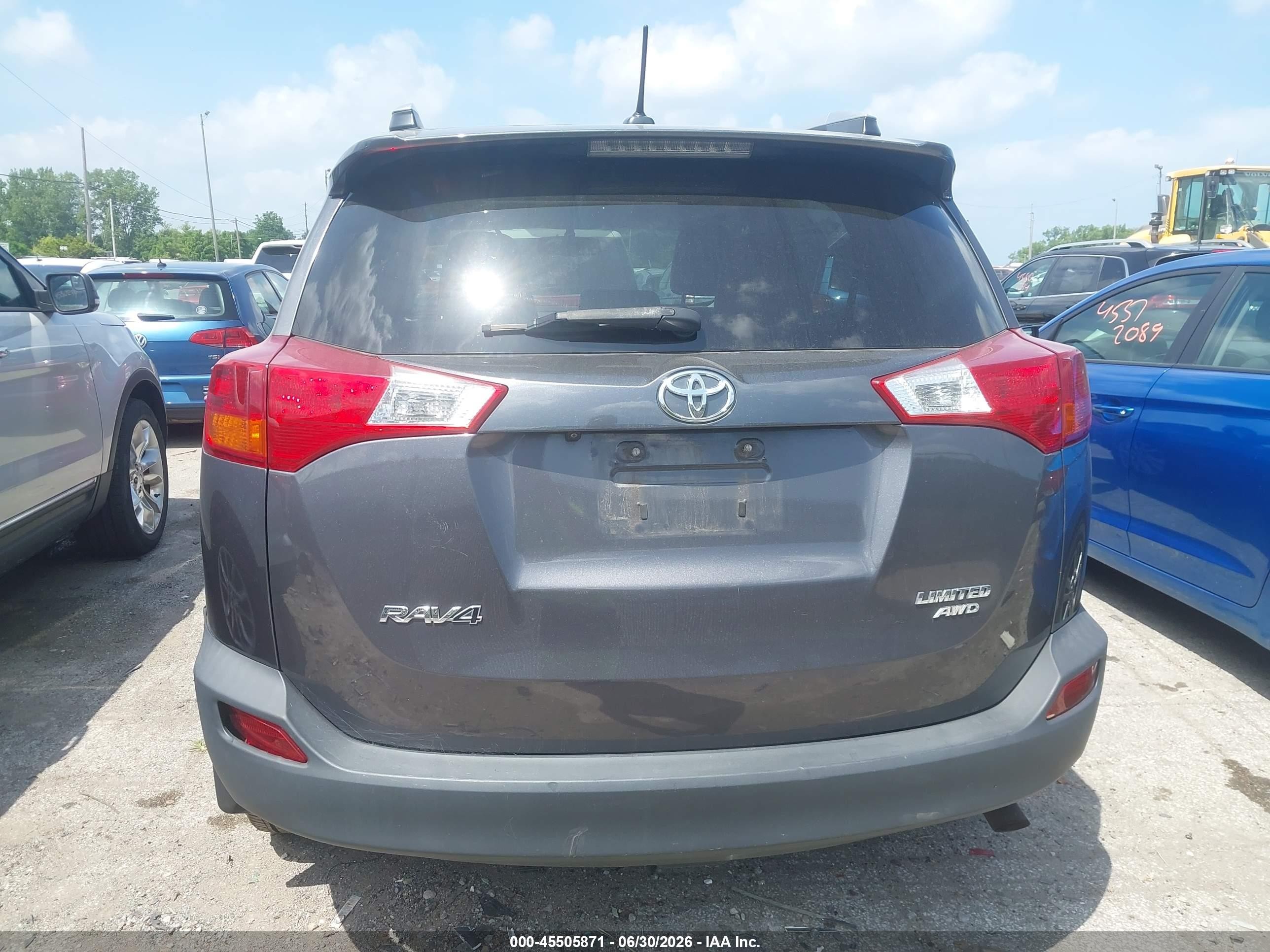 2013 Toyota Rav4 Limited Gray vin: 2T3DFREV1DW084422