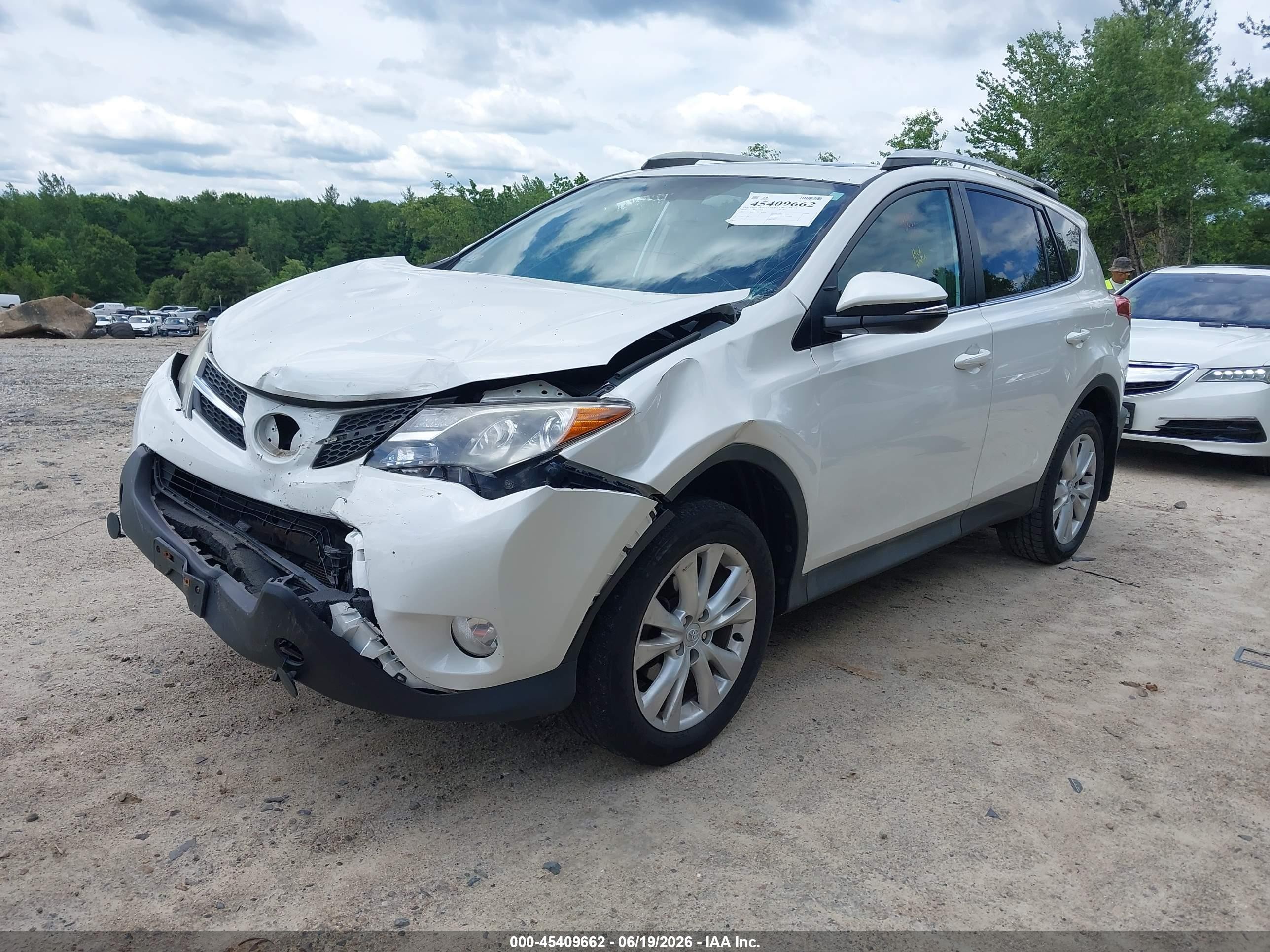 2013 Toyota Rav4 Limited White vin: 2T3DFREV1DW112171