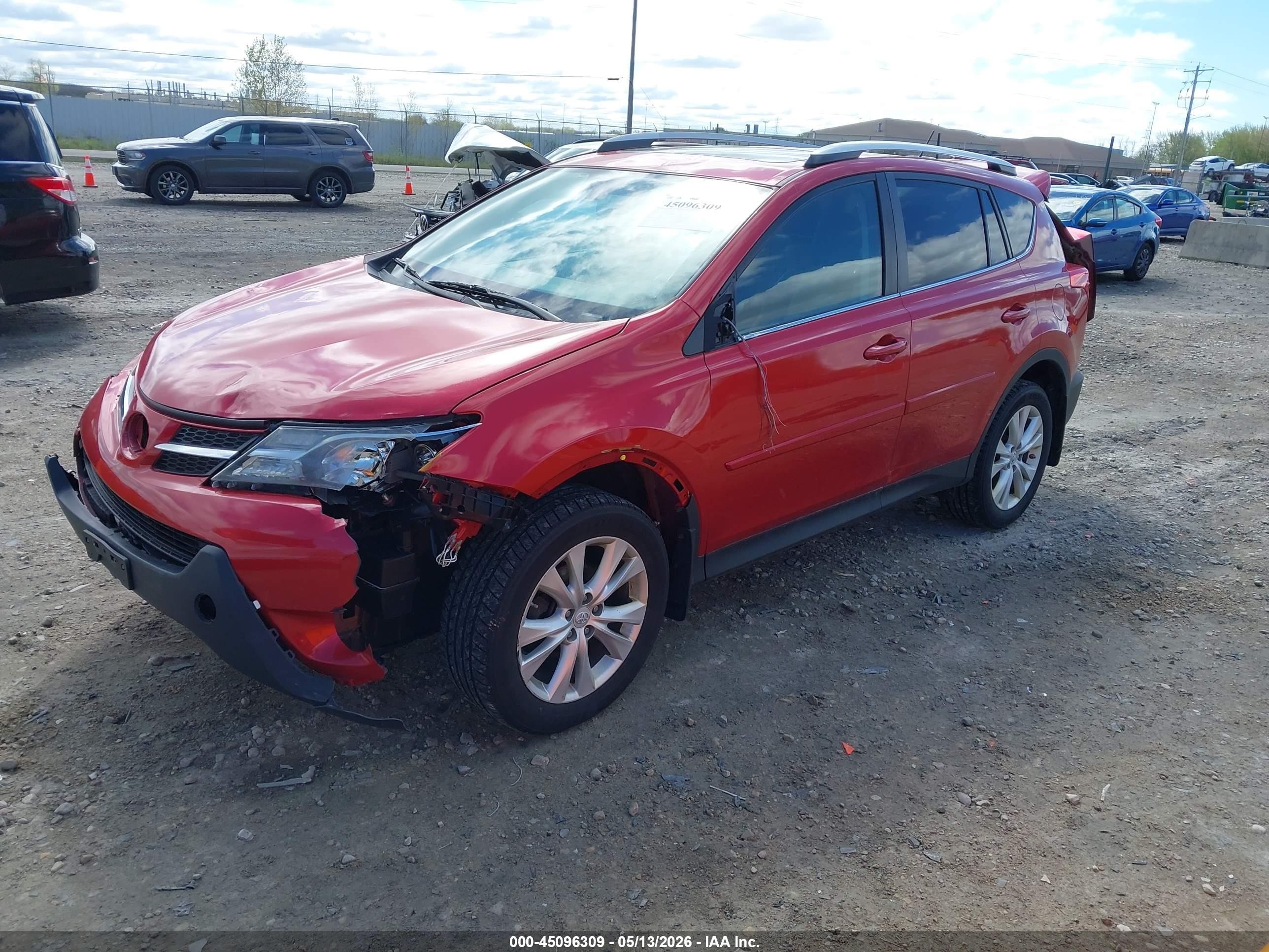 2014 Toyota Rav4 Limited Red vin: 2T3DFREV1EW214989