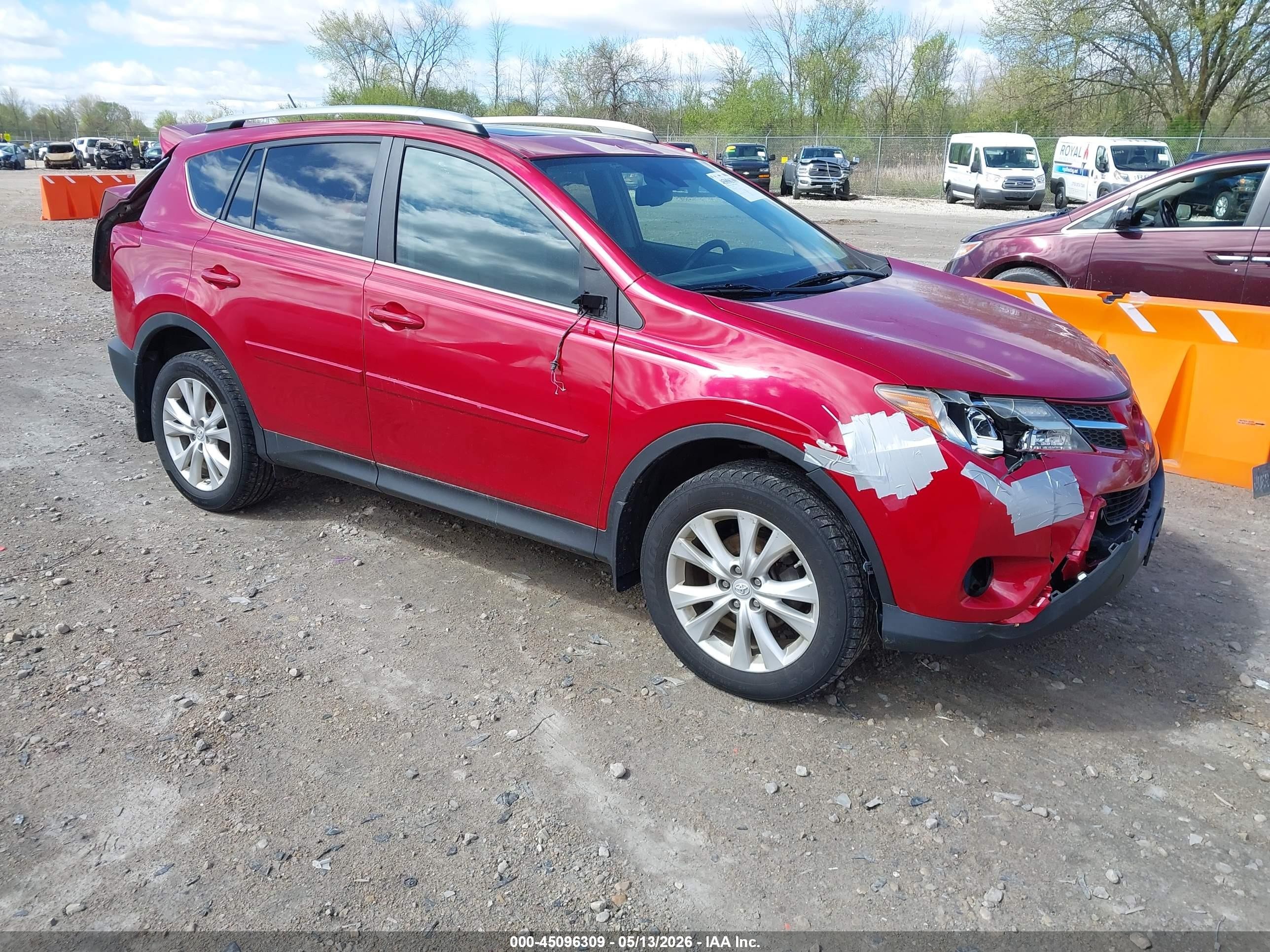 2014 Toyota Rav4 Limited Red vin: 2T3DFREV1EW214989