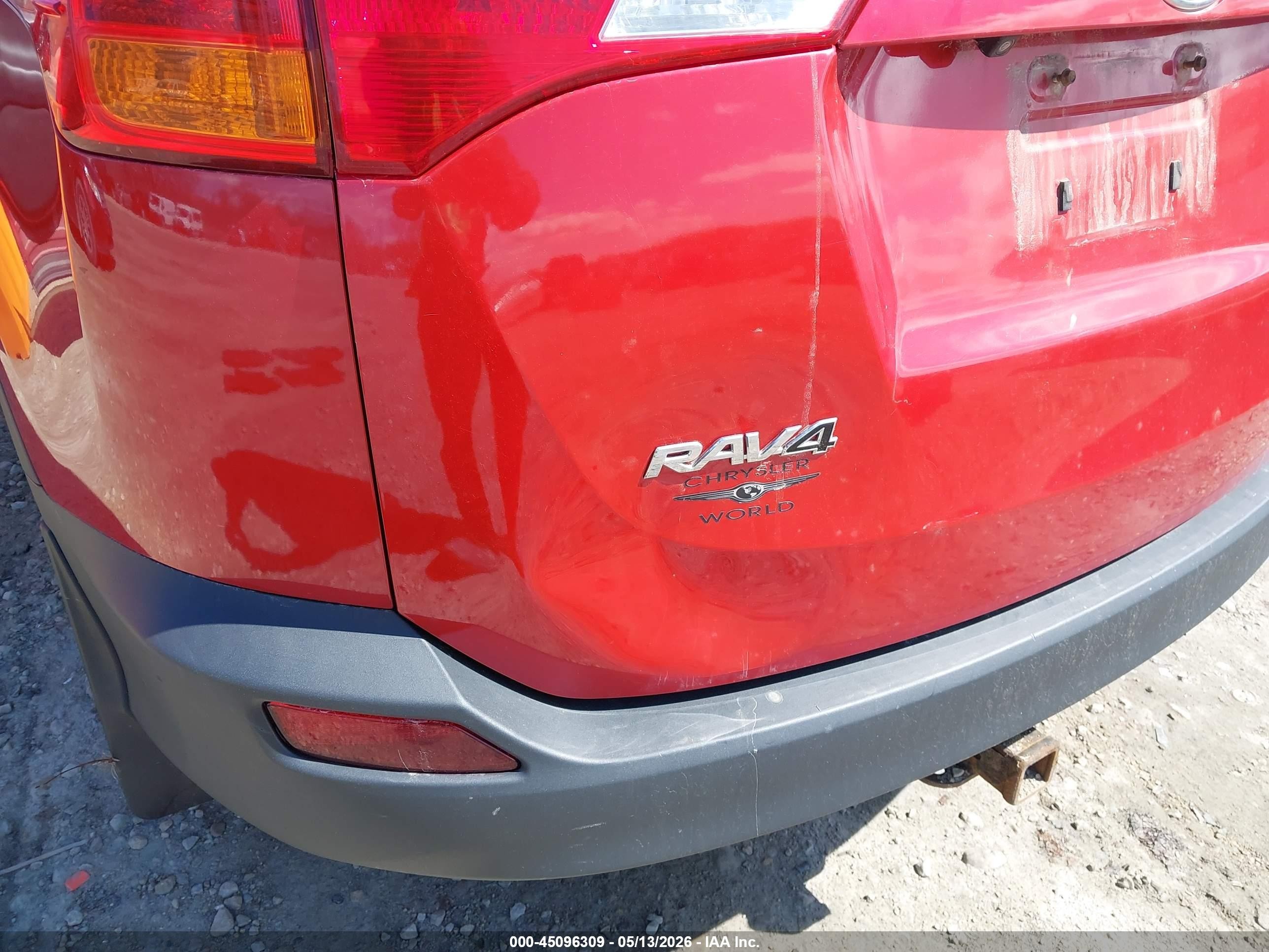 2014 Toyota Rav4 Limited Red vin: 2T3DFREV1EW214989