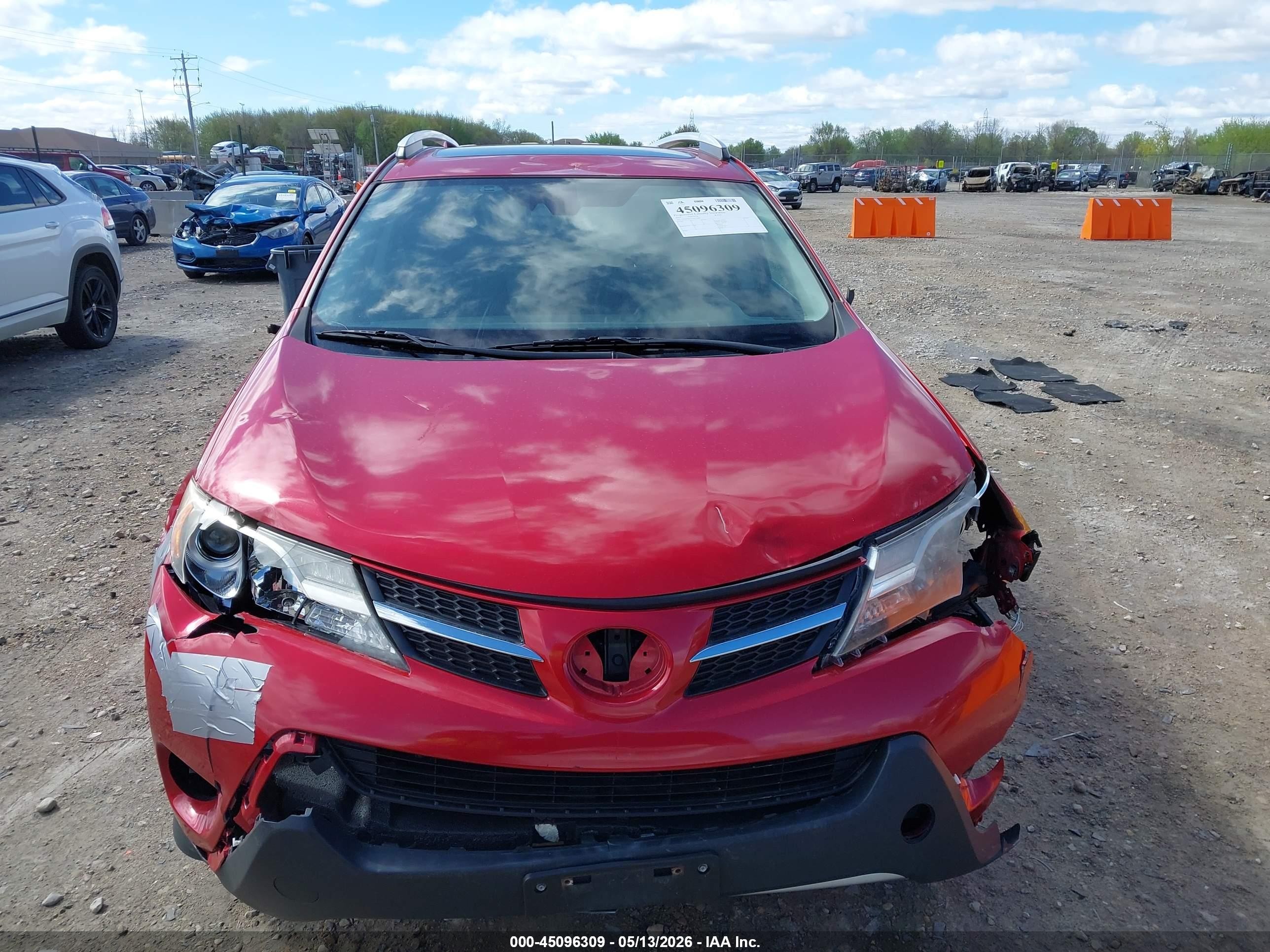 2014 Toyota Rav4 Limited Red vin: 2T3DFREV1EW214989