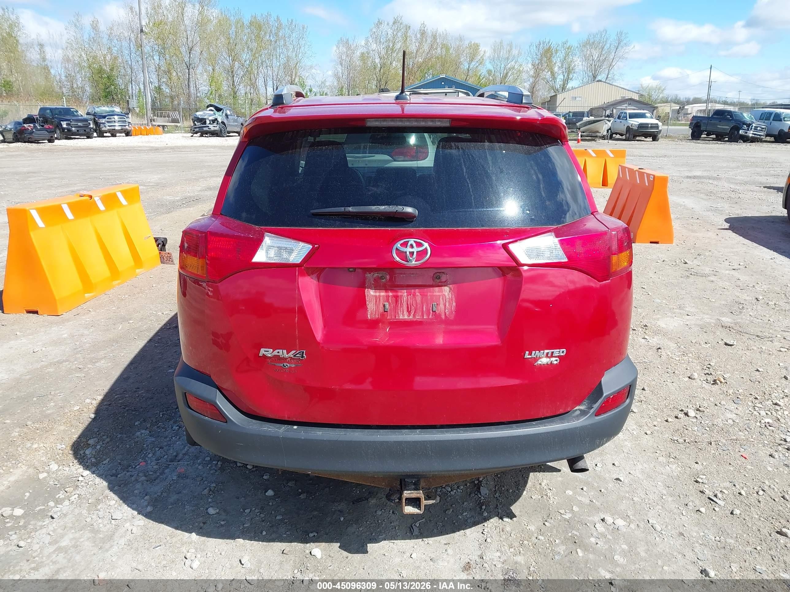 2014 Toyota Rav4 Limited Red vin: 2T3DFREV1EW214989