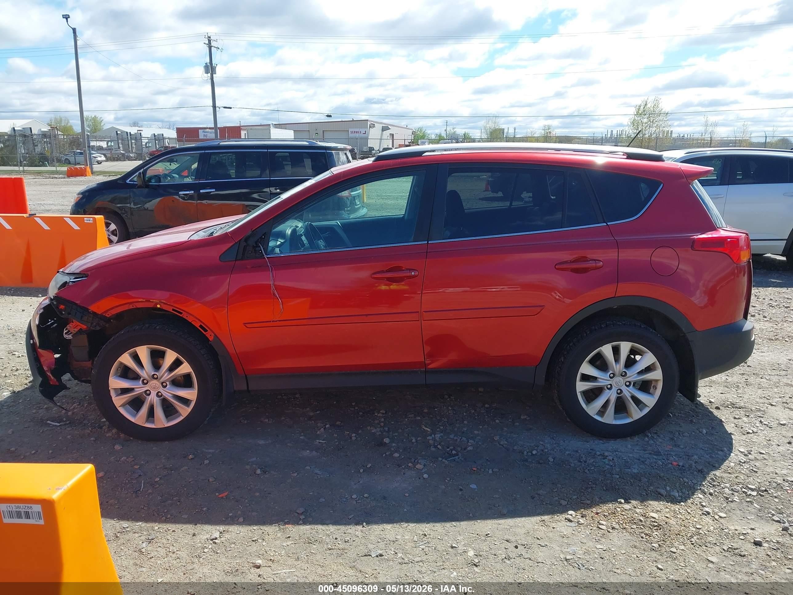 2014 Toyota Rav4 Limited Red vin: 2T3DFREV1EW214989