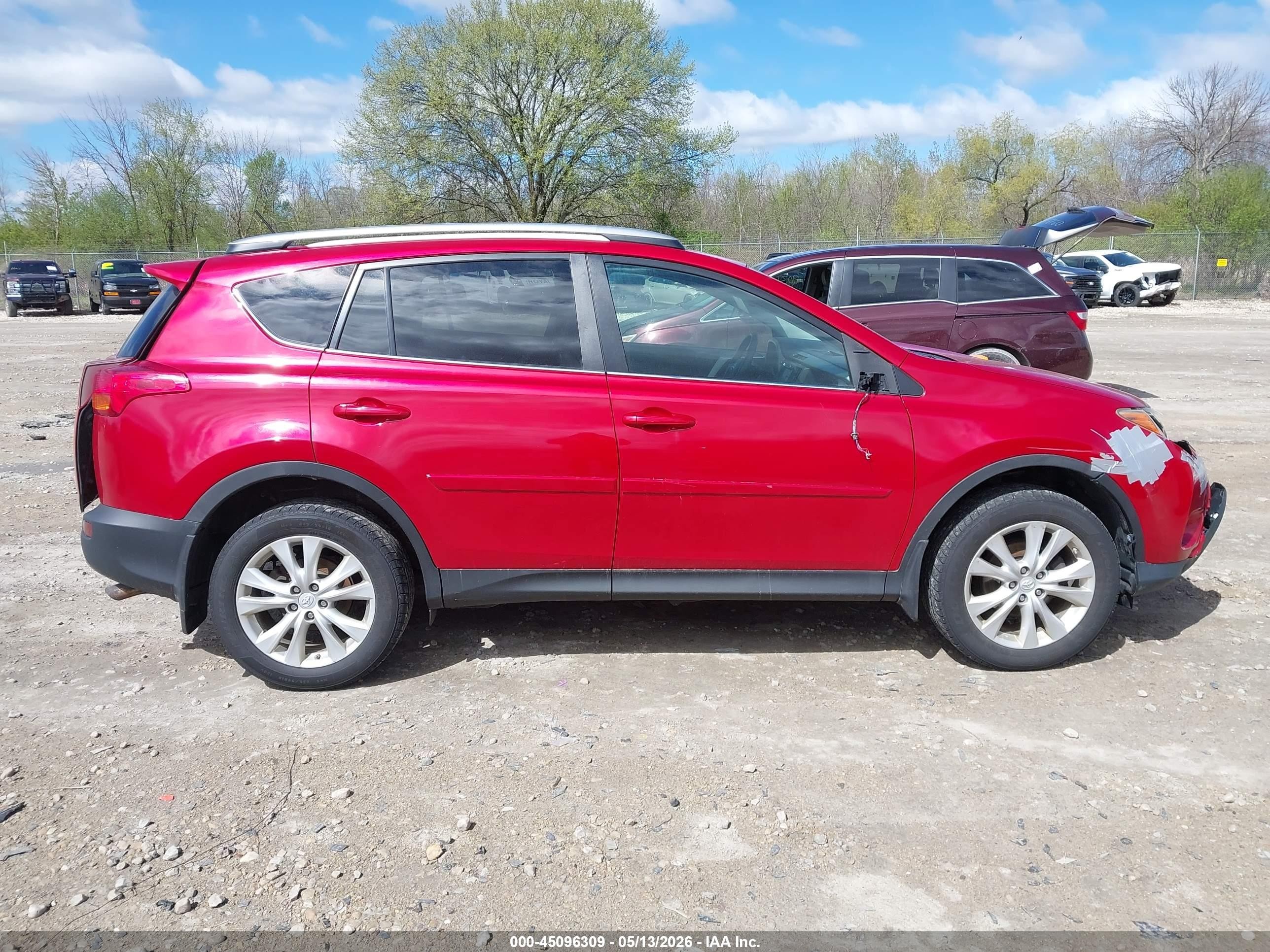 2014 Toyota Rav4 Limited Red vin: 2T3DFREV1EW214989