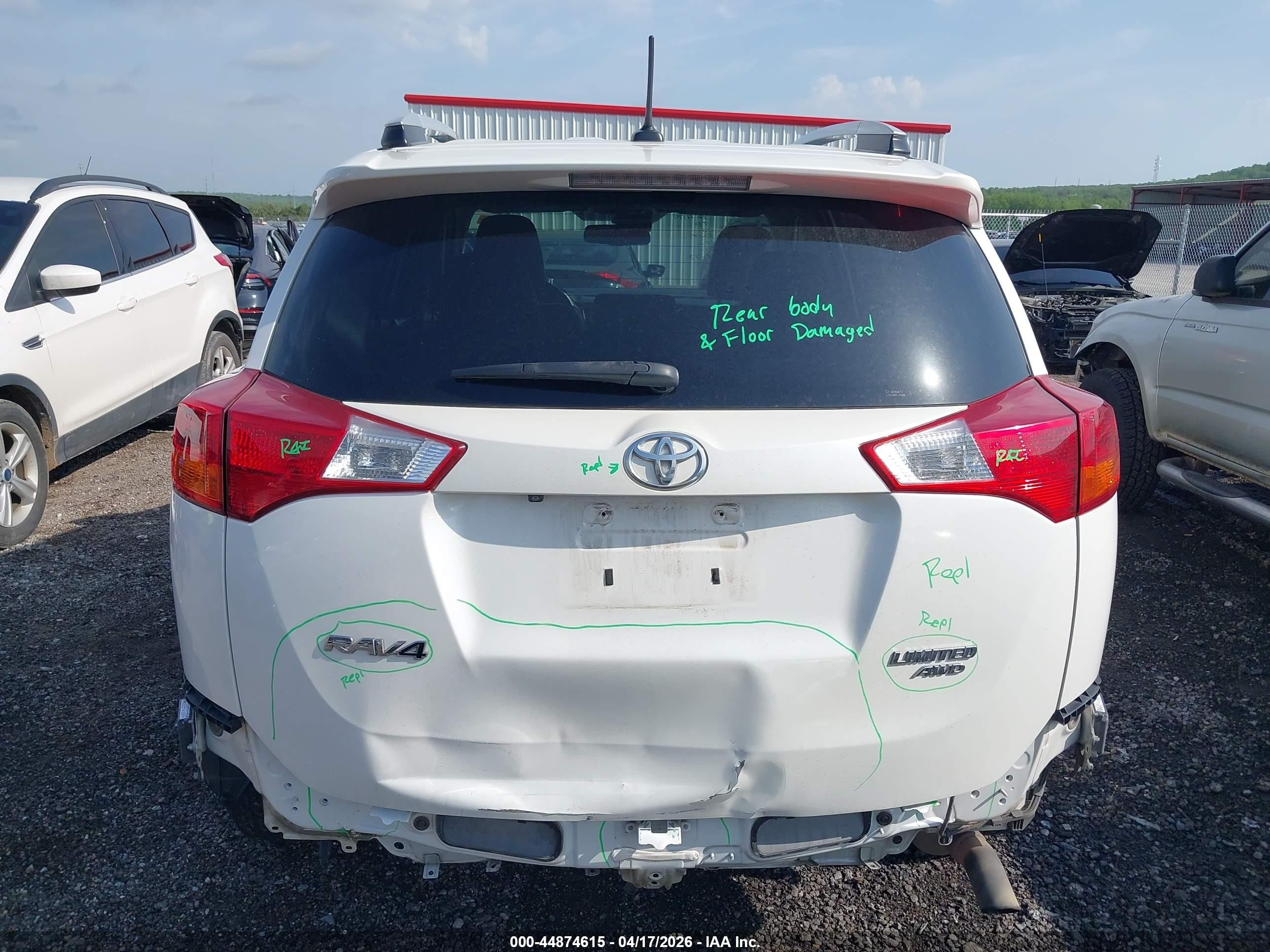 2014 Toyota Rav4 Limited White vin: 2T3DFREV1EW216550