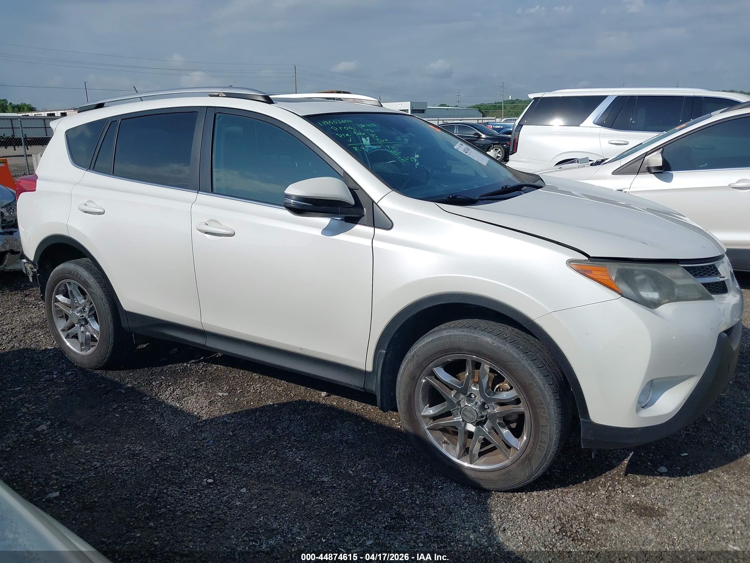 2014 Toyota Rav4 Limited White vin: 2T3DFREV1EW216550