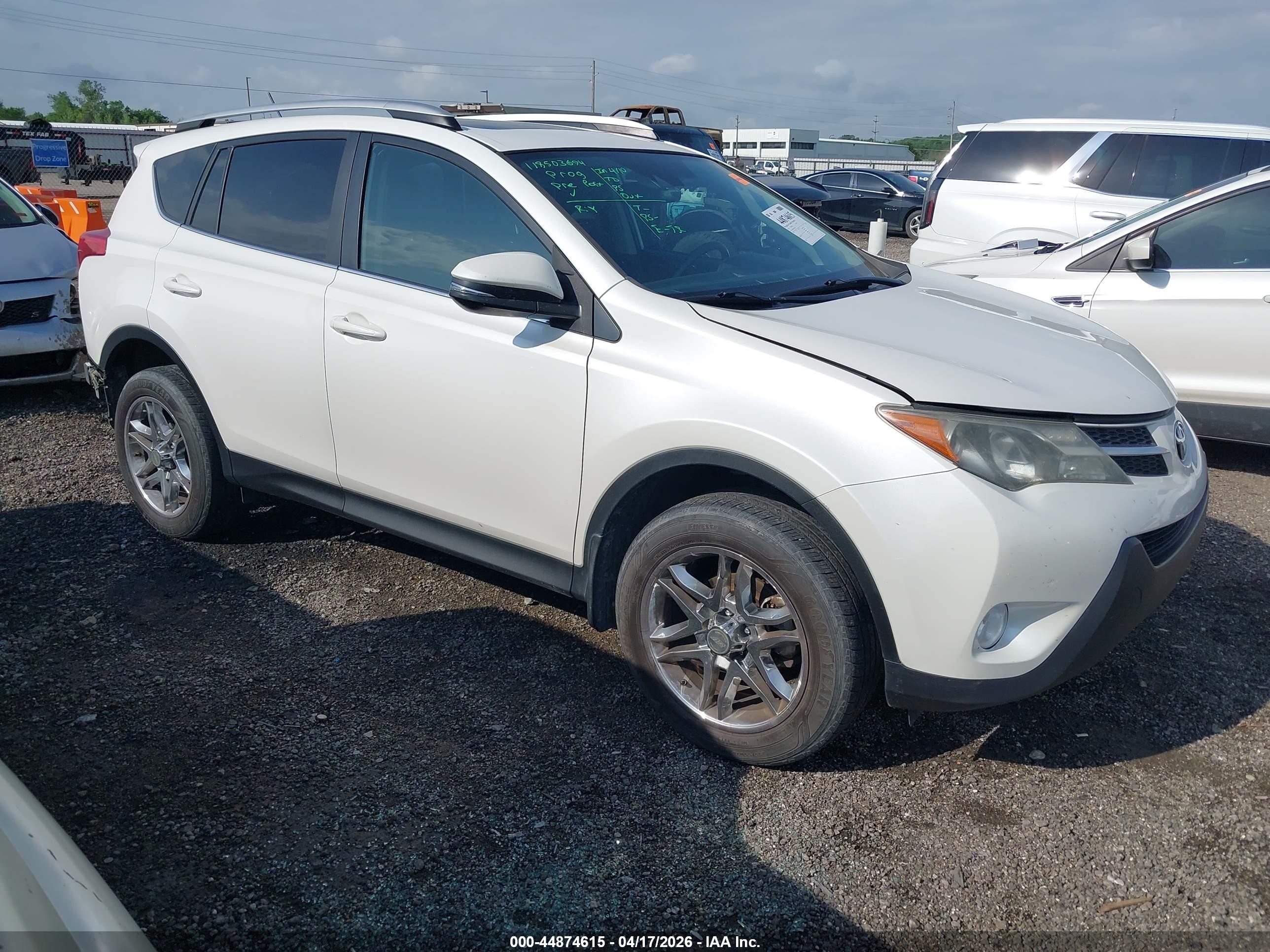 2014 Toyota Rav4 Limited White vin: 2T3DFREV1EW216550