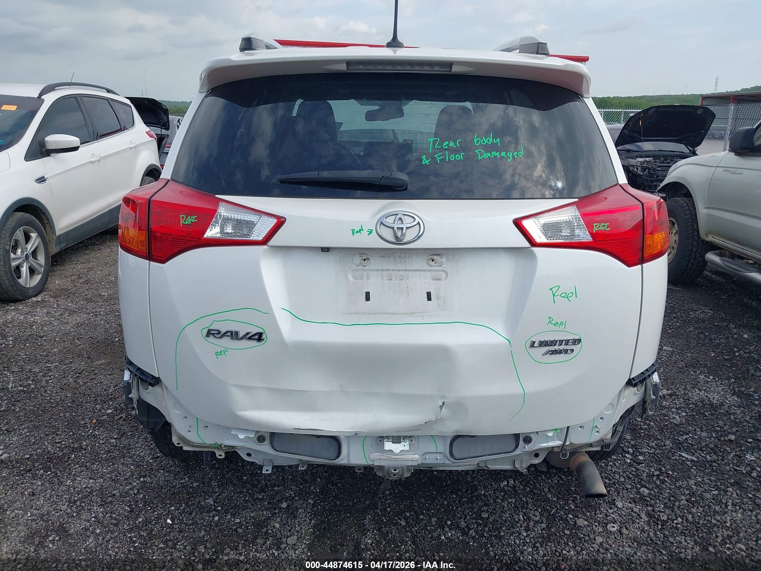 2014 Toyota Rav4 Limited White vin: 2T3DFREV1EW216550
