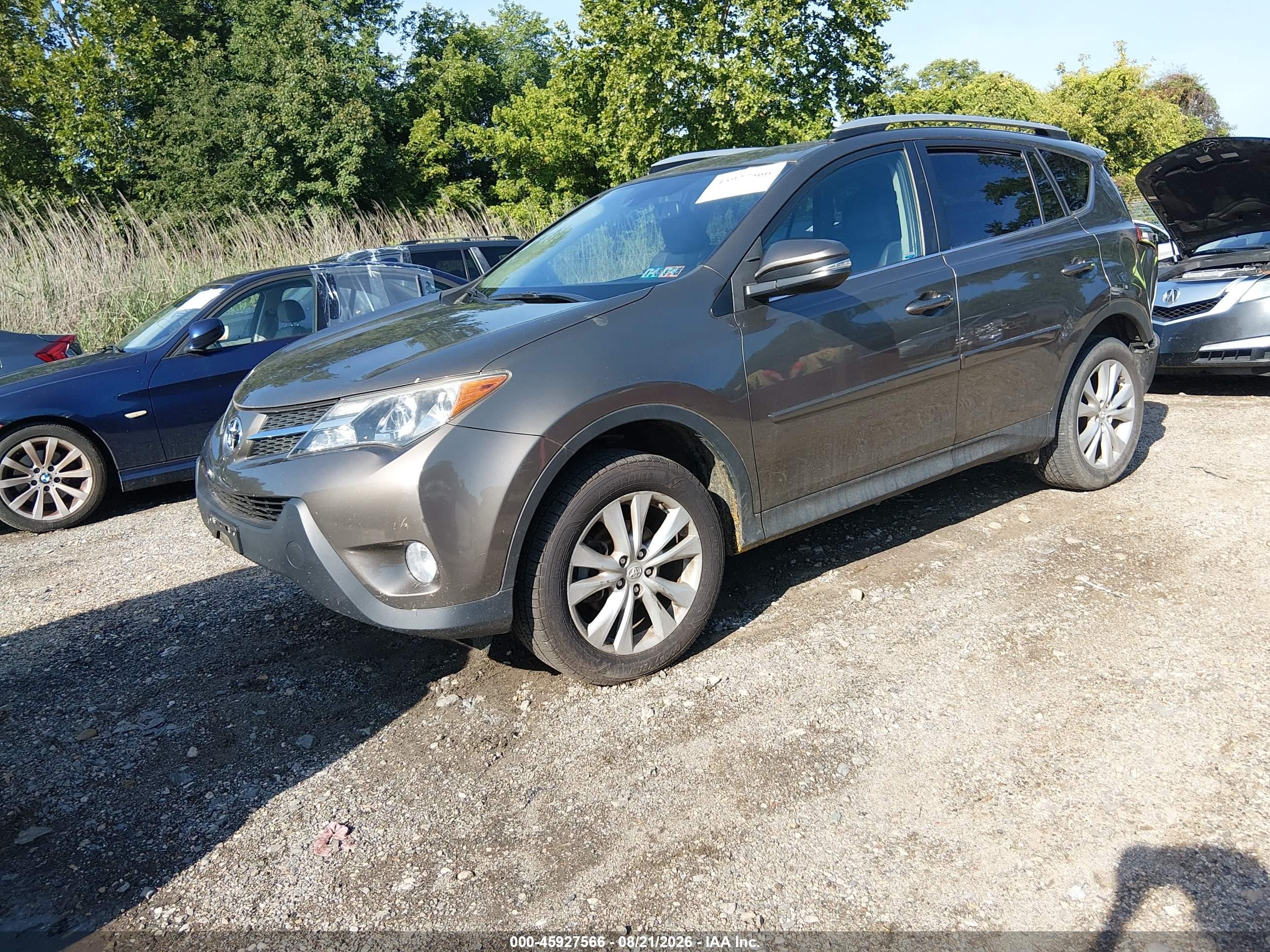2015 Toyota Rav4 Limited Серый vin: 2T3DFREV1FW285644
