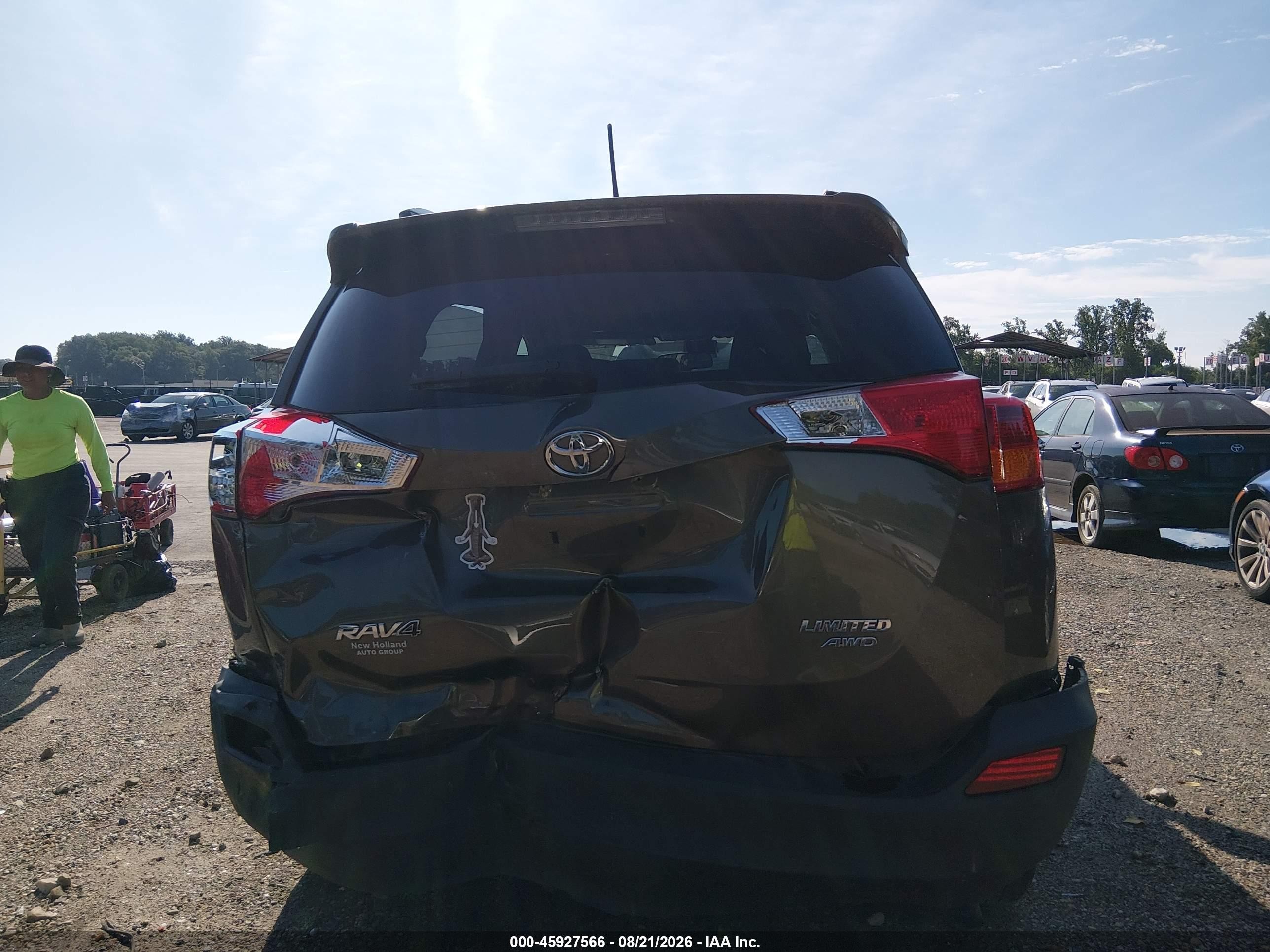 2015 Toyota Rav4 Limited Серый vin: 2T3DFREV1FW285644