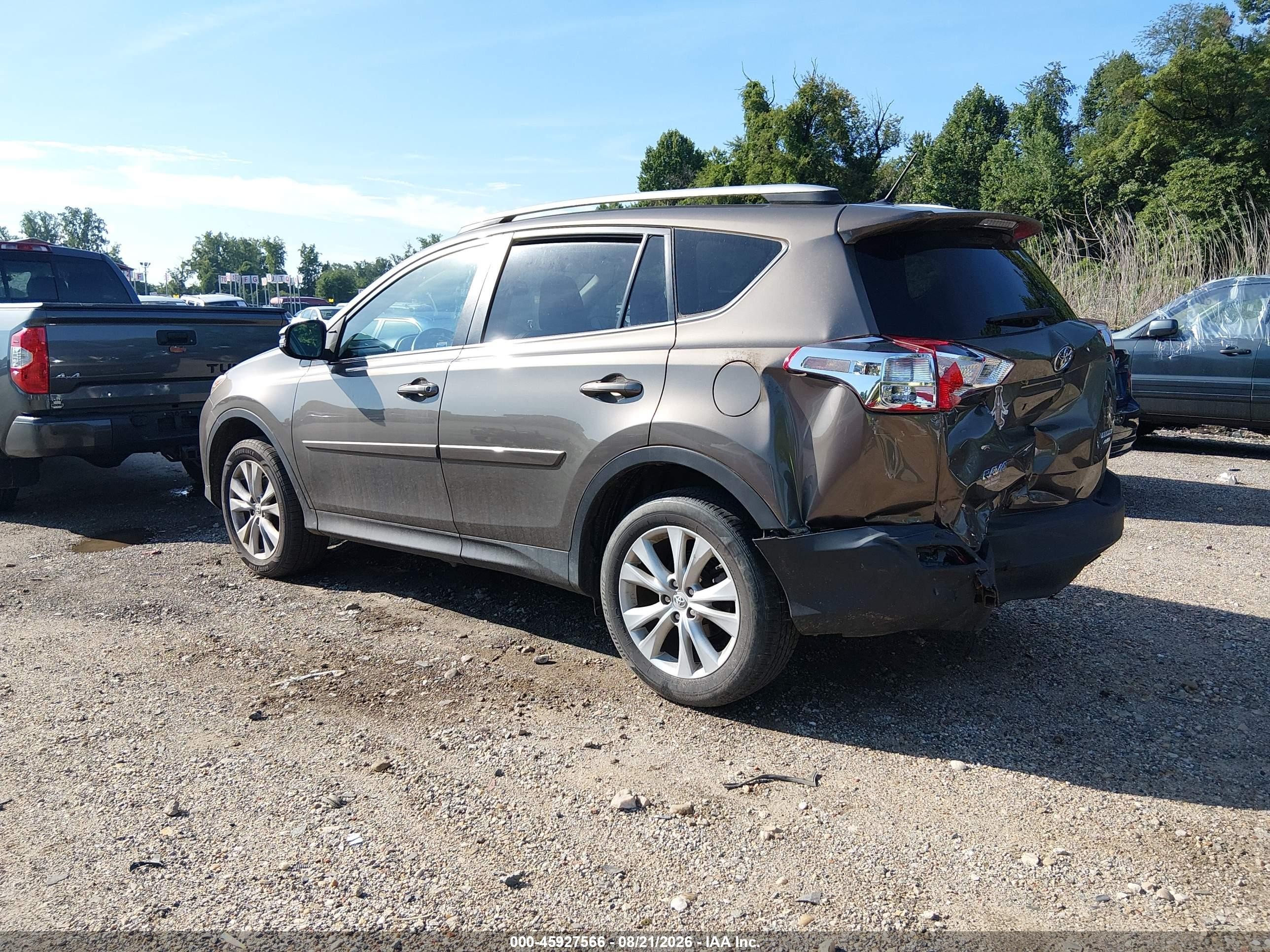 2015 Toyota Rav4 Limited Серый vin: 2T3DFREV1FW285644