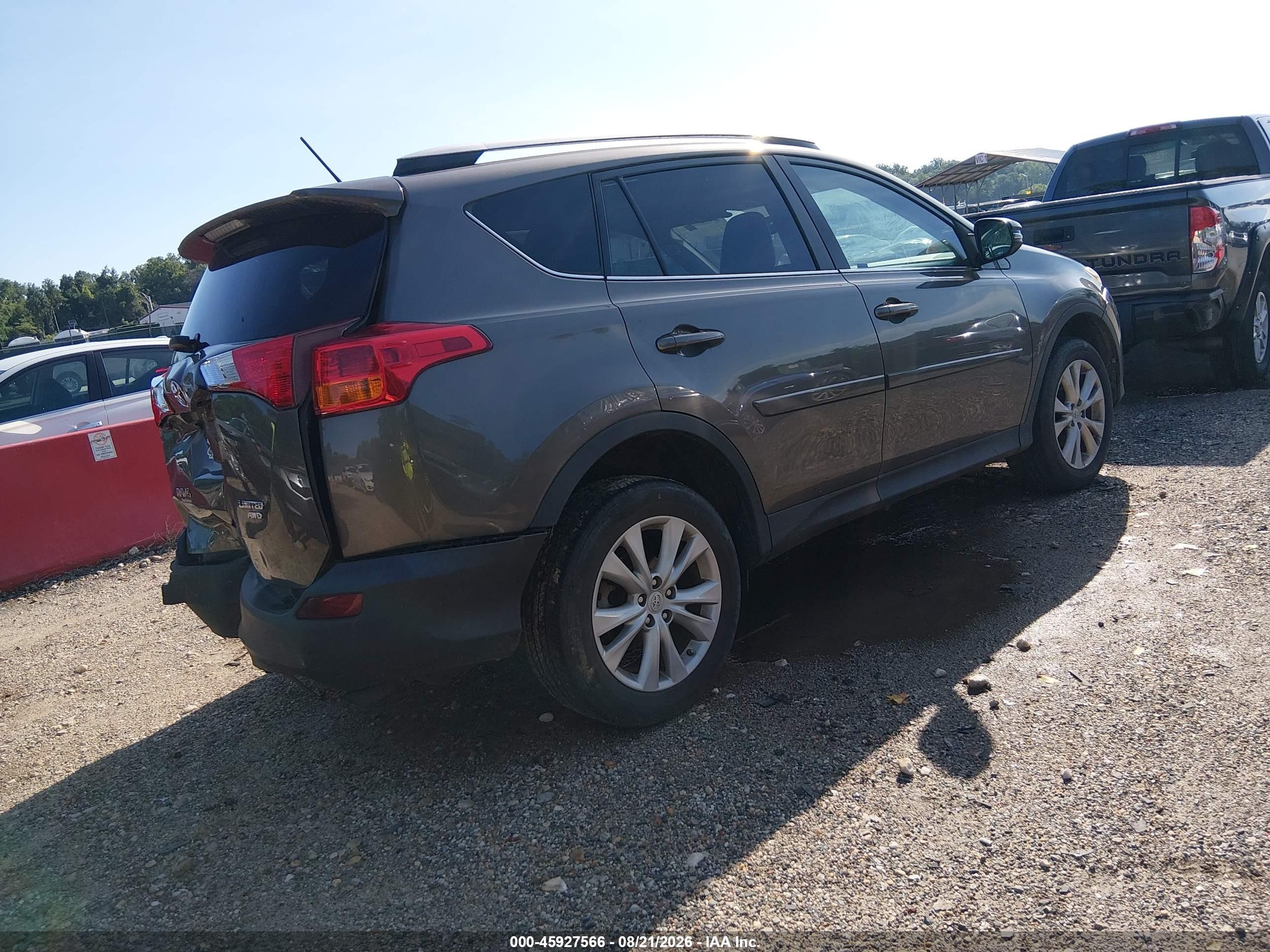 2015 Toyota Rav4 Limited Серый vin: 2T3DFREV1FW285644