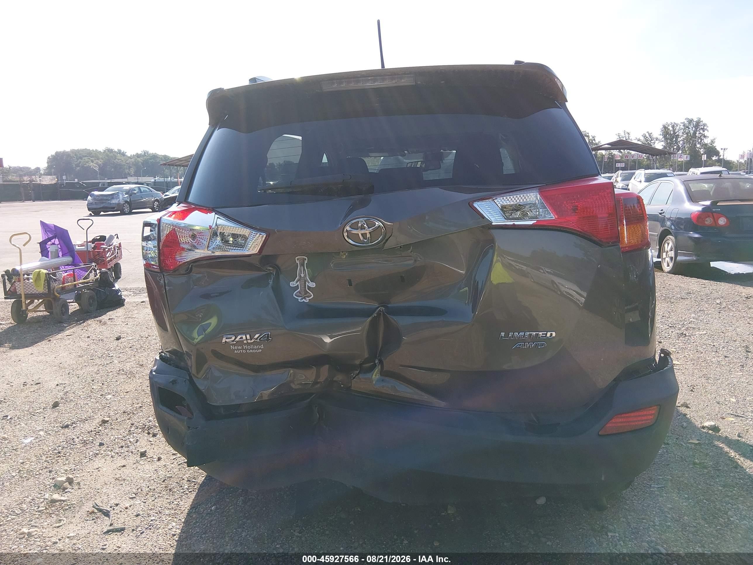2015 Toyota Rav4 Limited Серый vin: 2T3DFREV1FW285644
