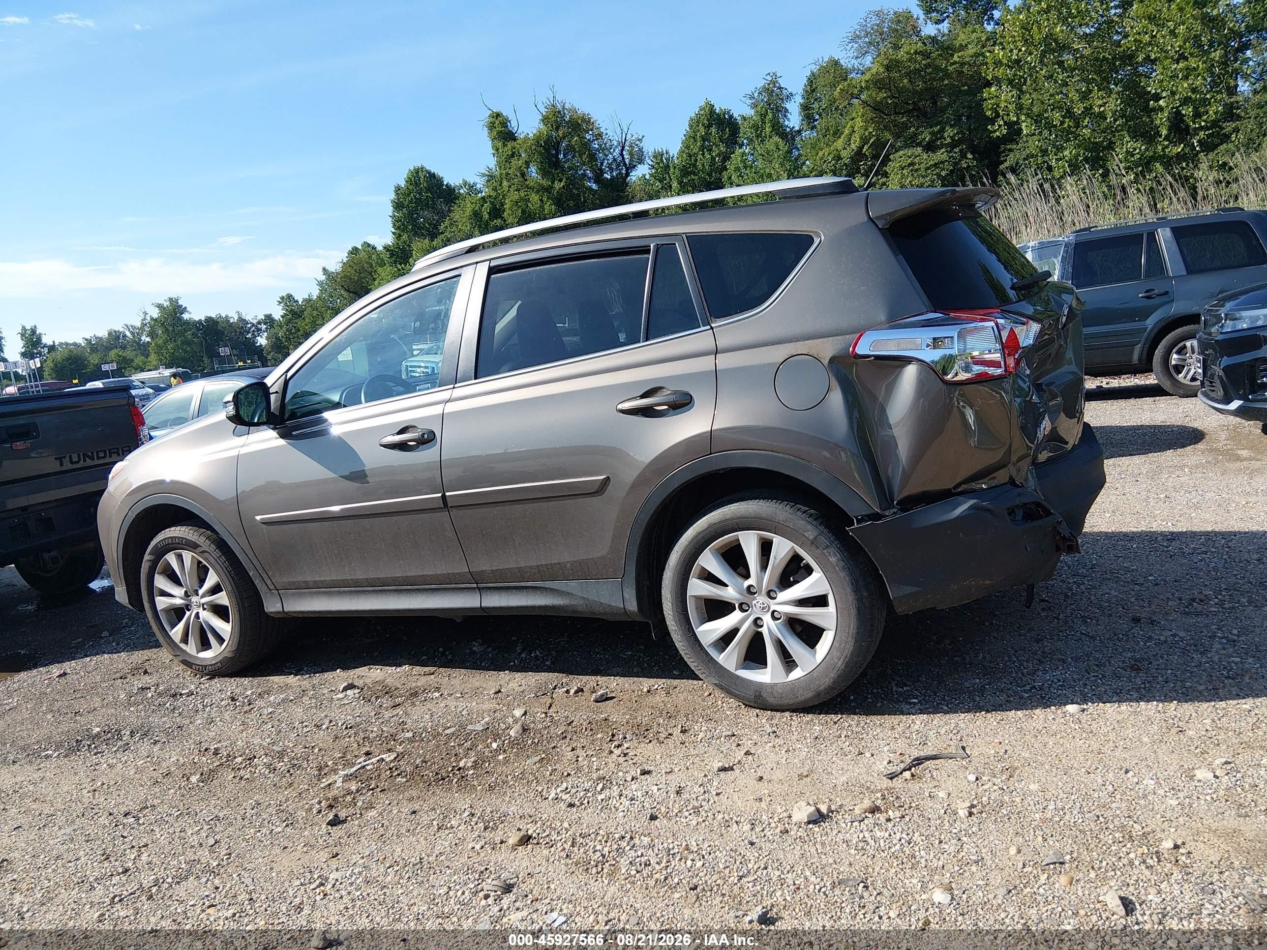 2015 Toyota Rav4 Limited Серый vin: 2T3DFREV1FW285644
